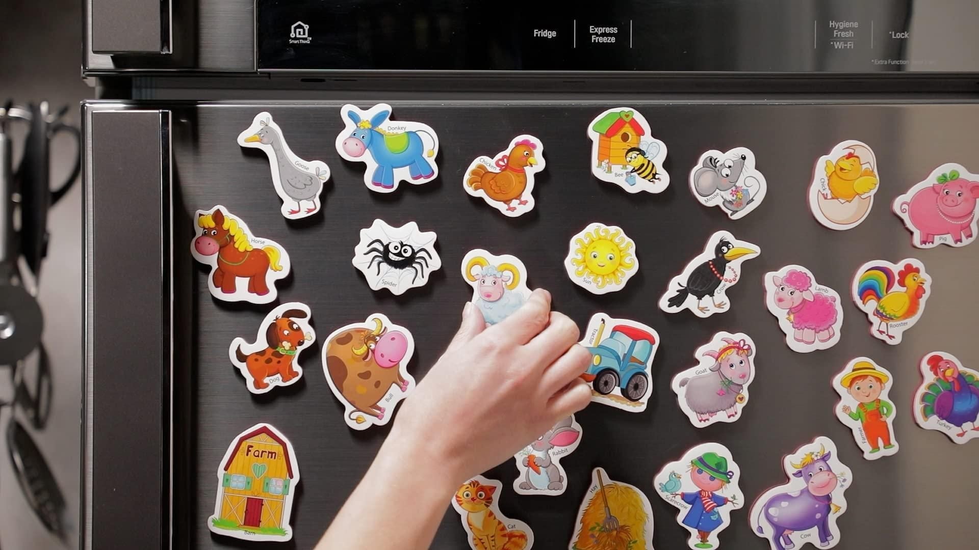 27 Foam Fridge Magnets for Toddlers 3 years Farm Animals Magnets for Kids - Doylestreasures
