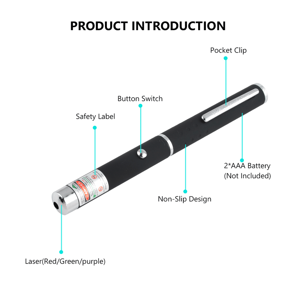 3 Packs 900Mile Laser Pointer Pen Green Blue Red Light Visible Beam Lazer - Doylestreasures