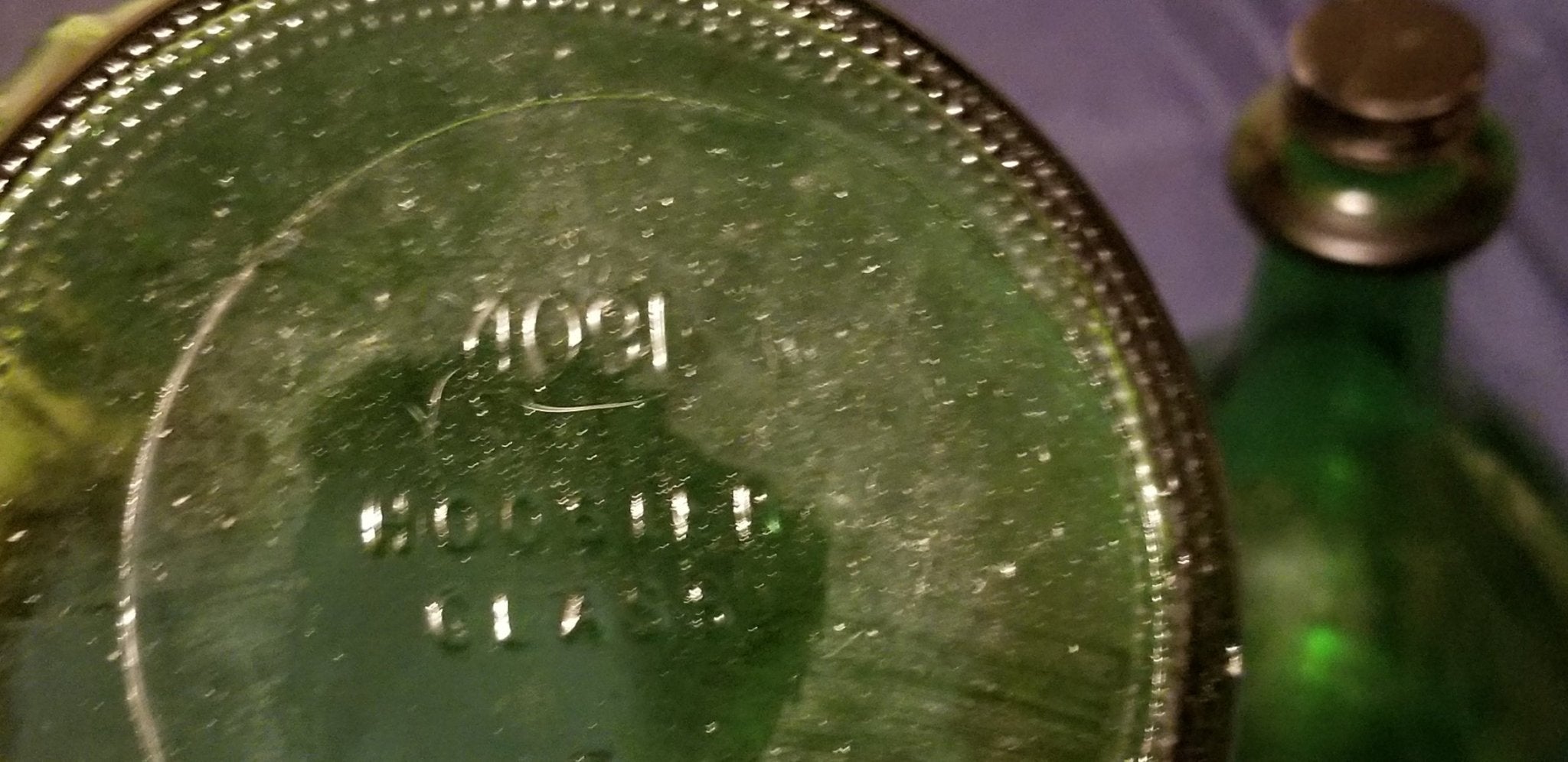 3 piece Green Milk Glass mixed lot - Doylestreasures