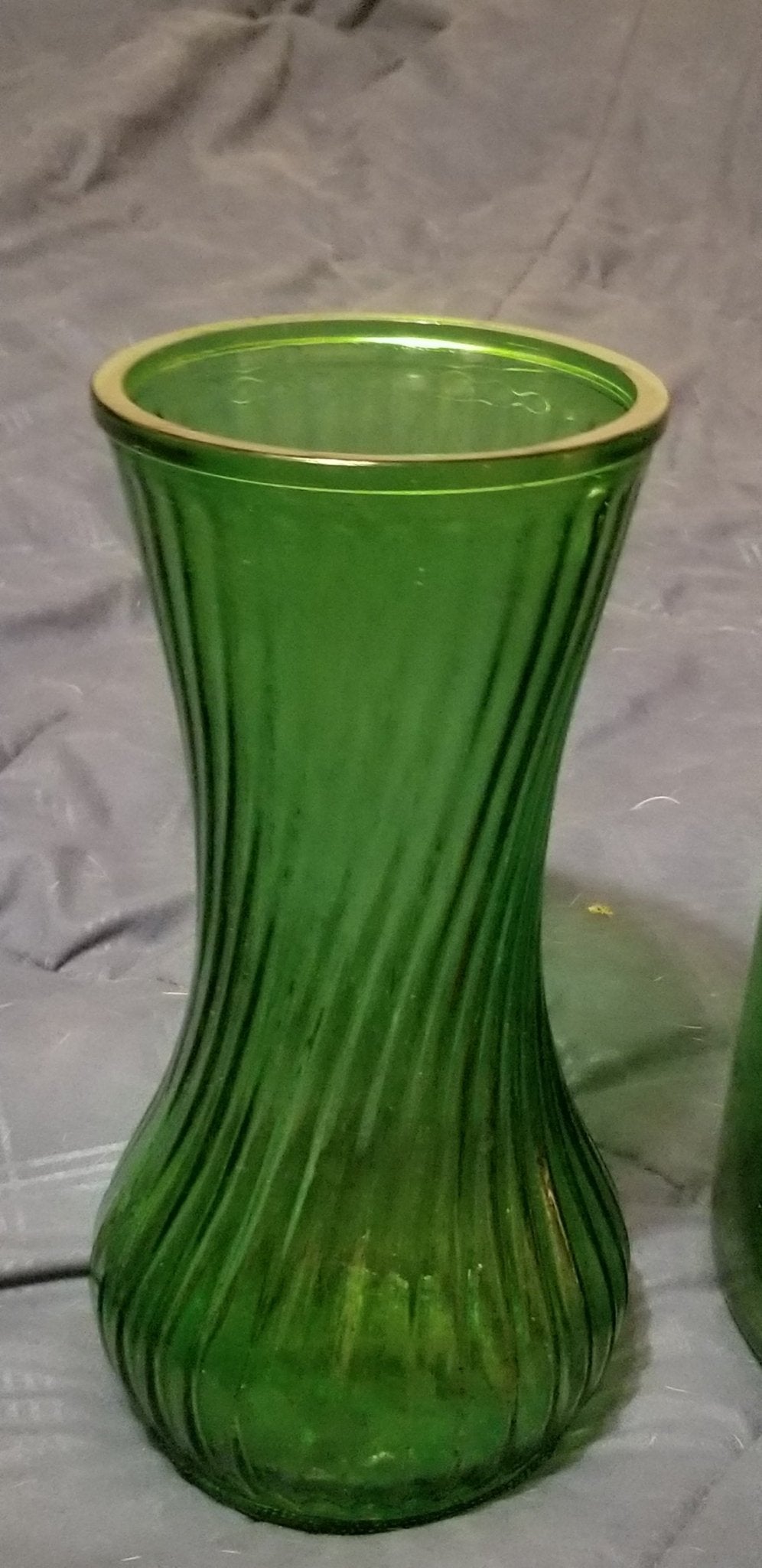 3 piece Green Milk Glass mixed lot - Doylestreasures