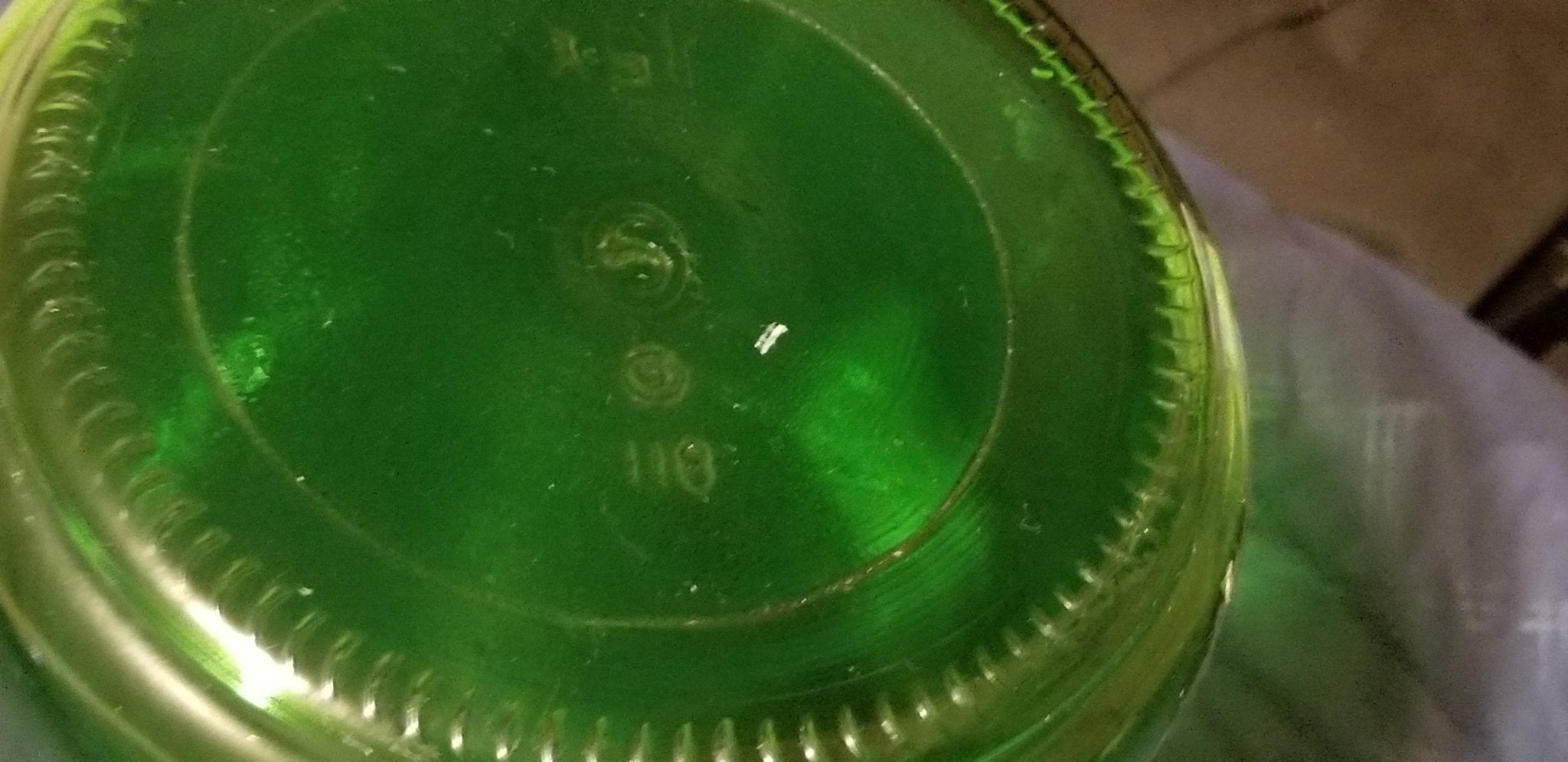 3 piece Green Milk Glass mixed lot - Doylestreasures
