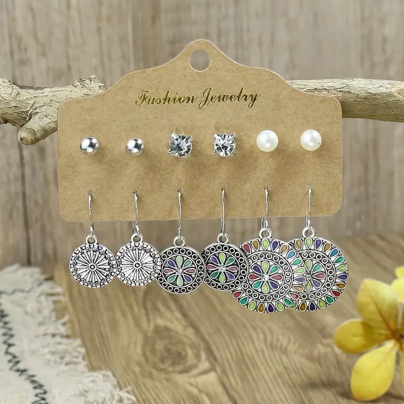 6 Pairs BOHO earrings - Doylestreasures