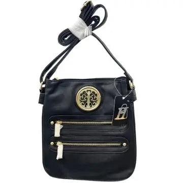 Black Crossbody Purse with Gold Hardware - Doylestreasures