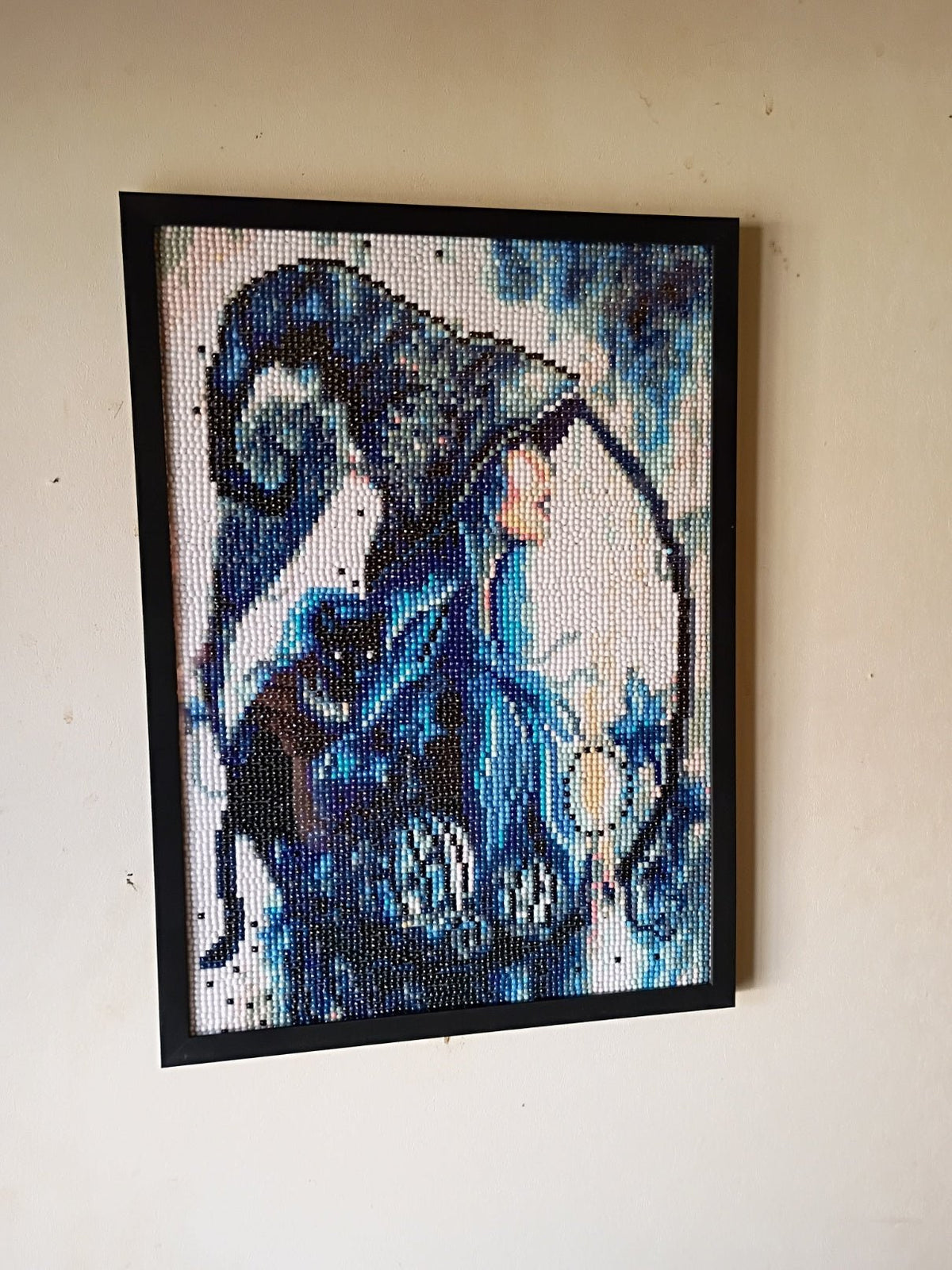 Blue Witch w/ Black Cat Diamond Painting (Framed & Signed) - Doylestreasures