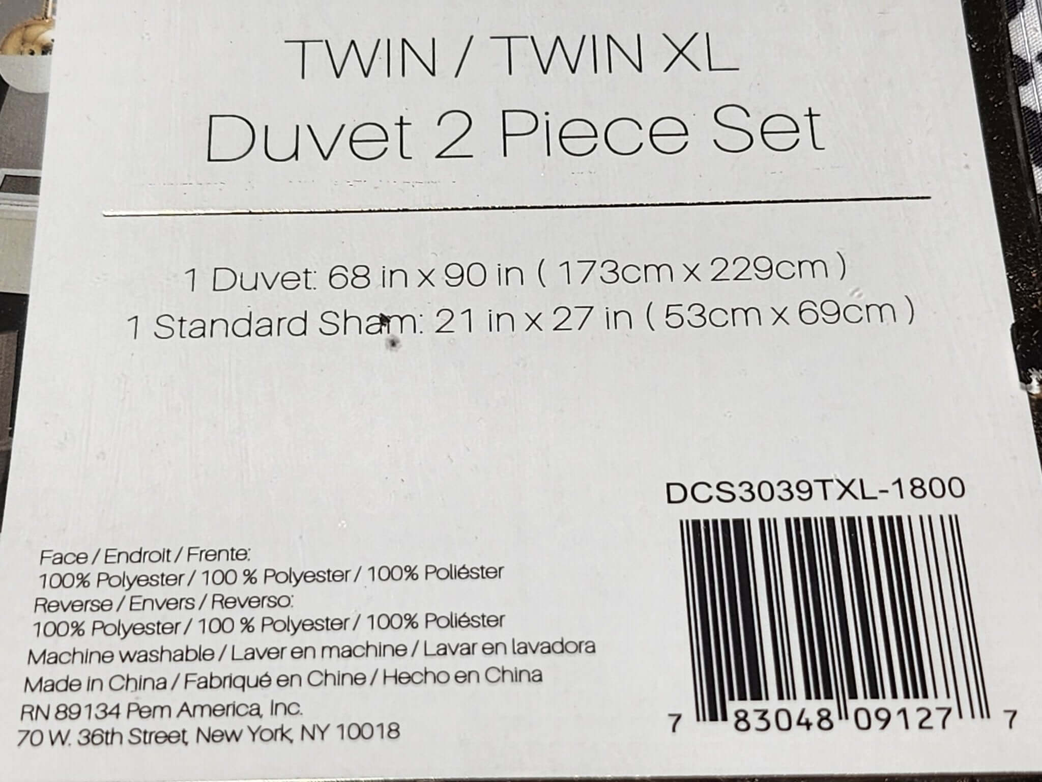 Christian Siriano New York collection Twin 2pc Duvet Cover - Doylestreasures