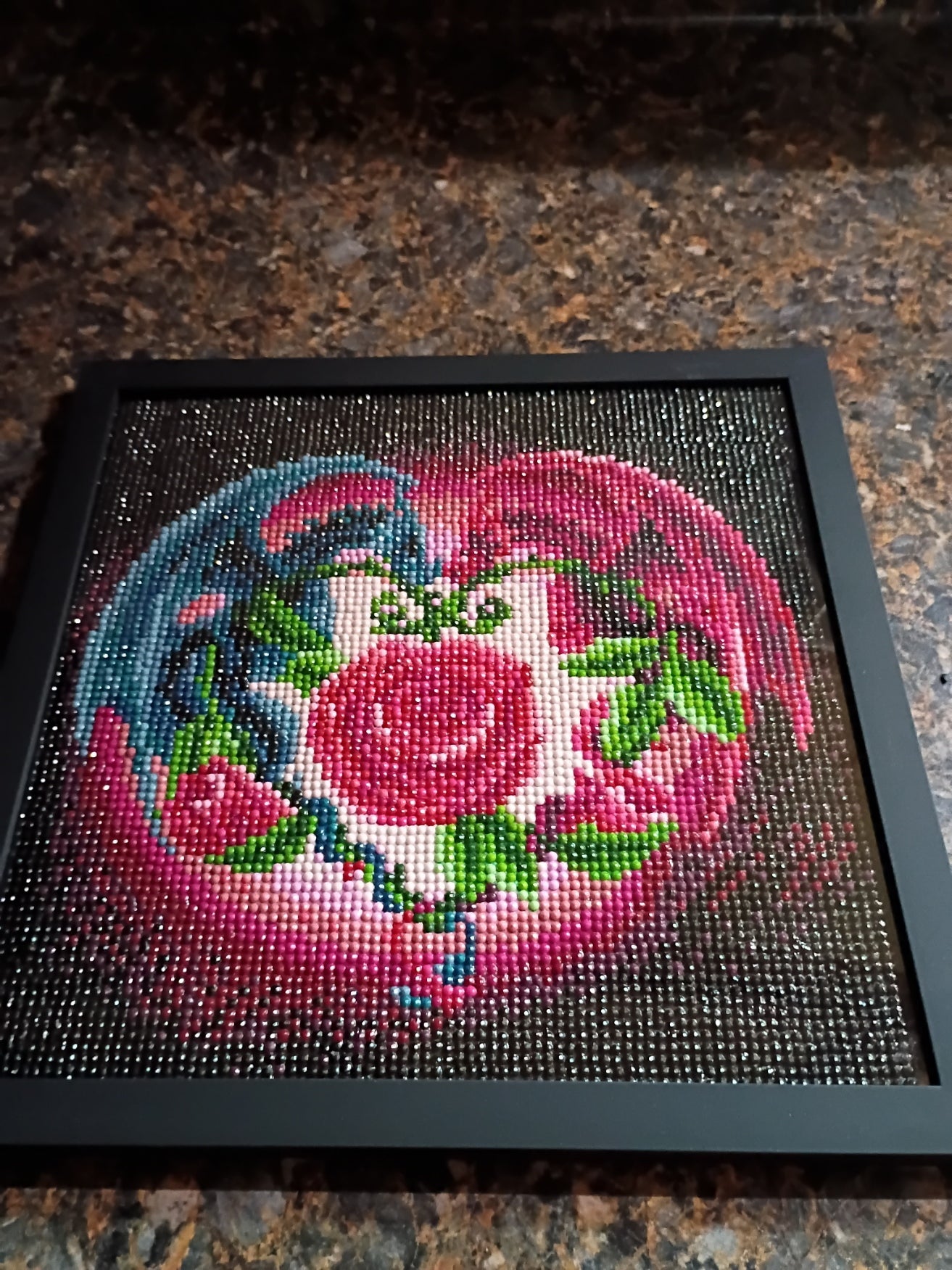 Dragon Duo with Roses Framed Diamond Painting - Doylestreasures