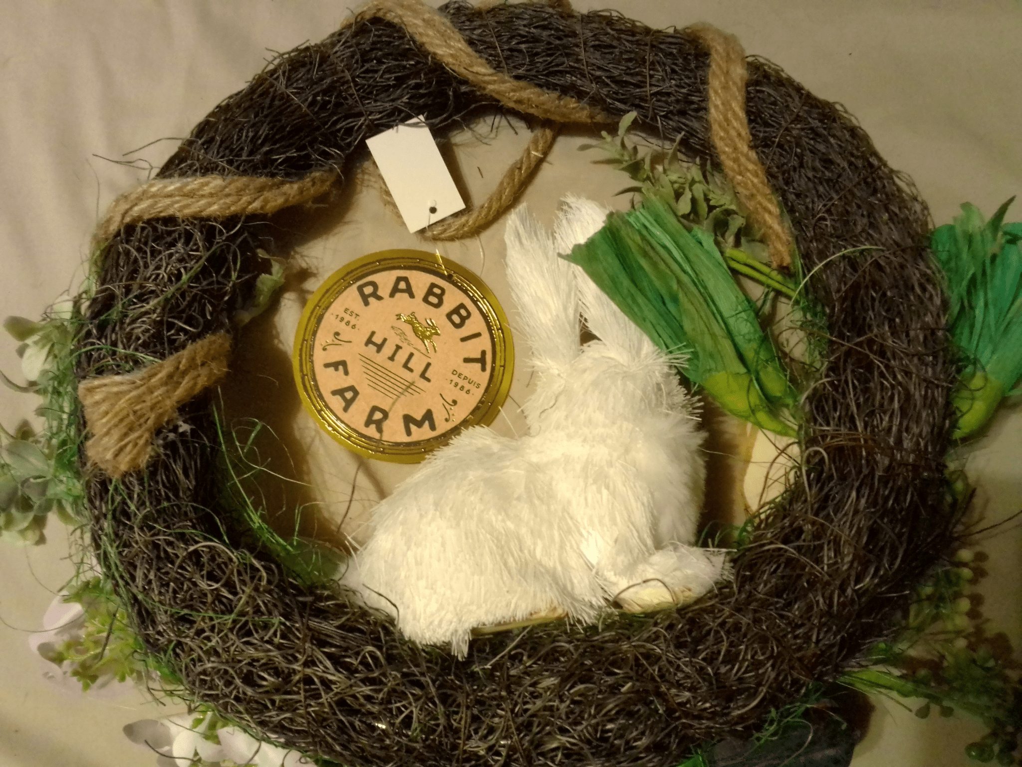 Easter Bunny Wreath Decoration by Rabbit Hill Farm - Doylestreasures
