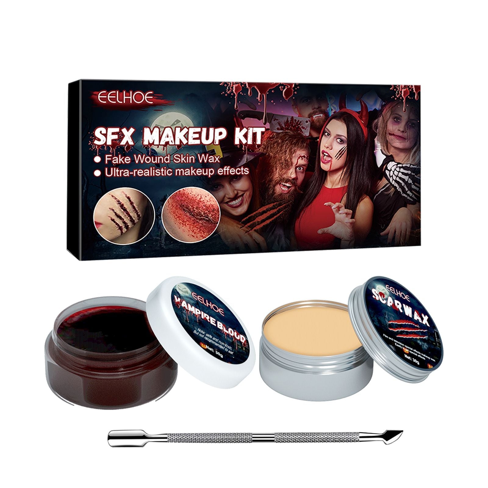 EELHOE SFX Makeup Kit, Makeup Props Makeup y Atmosphere Party Makeup Set - Doylestreasures