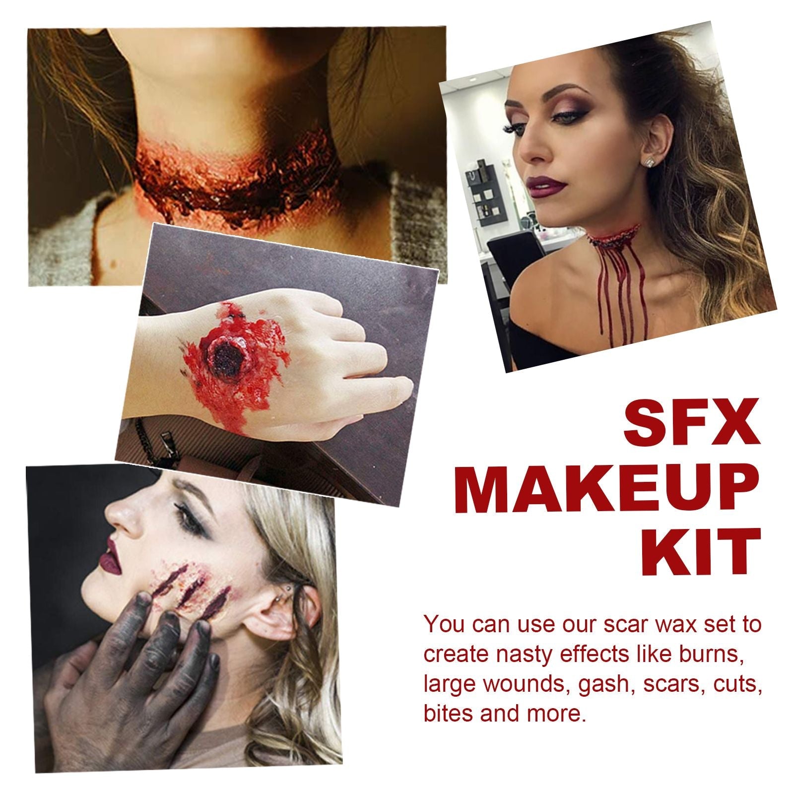 EELHOE SFX Makeup Kit, Makeup Props Makeup y Atmosphere Party Makeup Set - Doylestreasures