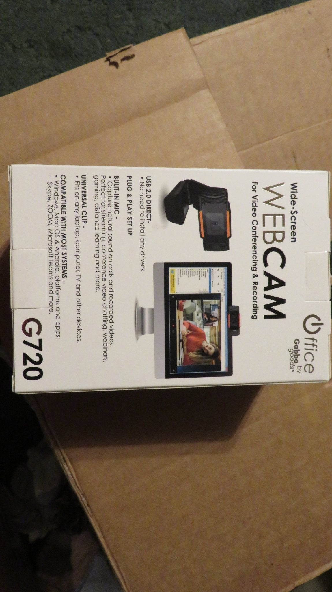 Gabba Goods Wide - Screen 720P HD Webcam with Built in Mic - Doylestreasures