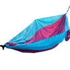 GO2 Traveler Nylon Portable Hammock, Purple/Light Blue - Doylestreasures