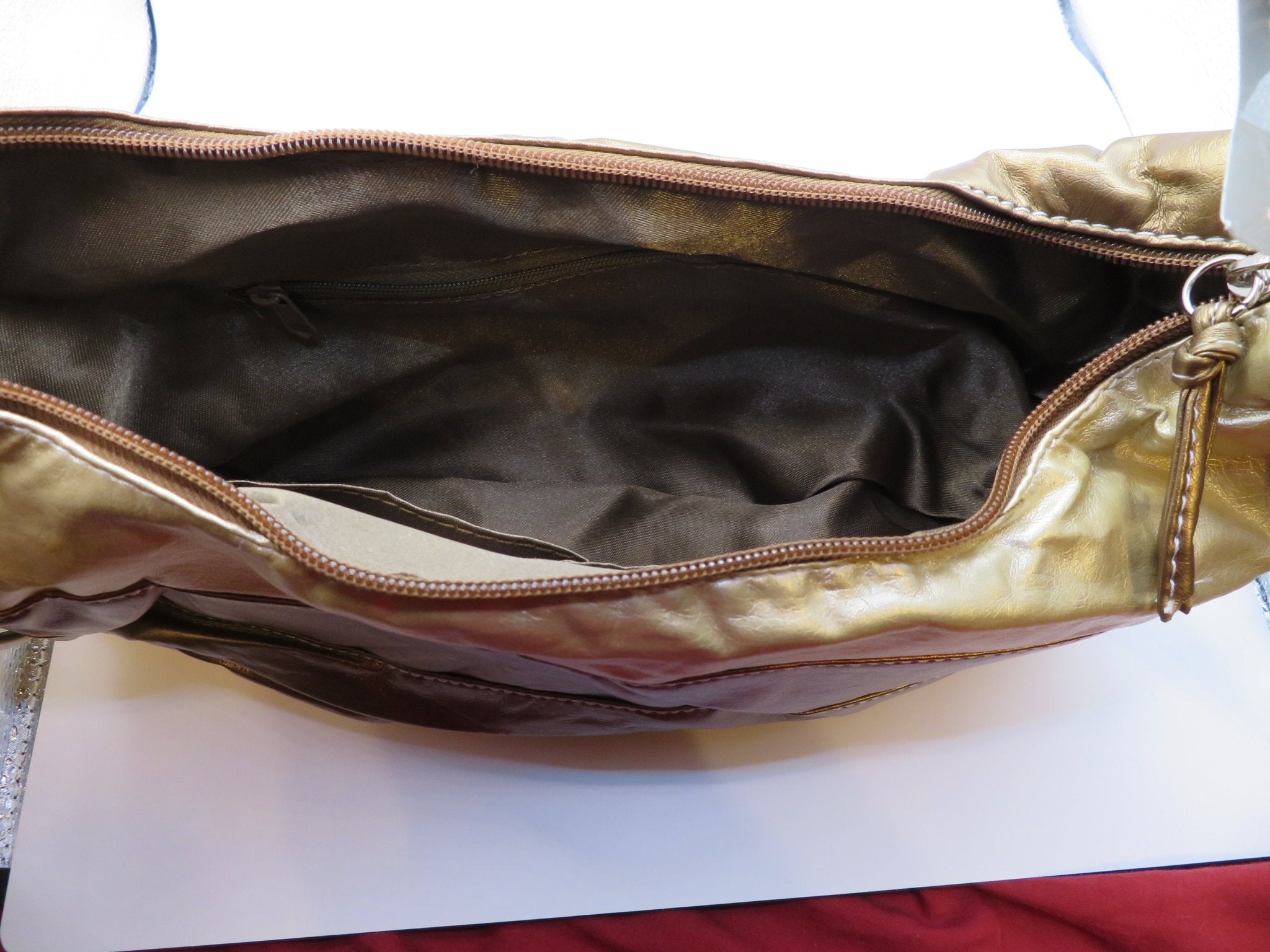 Gold and Brown Rainbow Hobo Bag - Doylestreasures