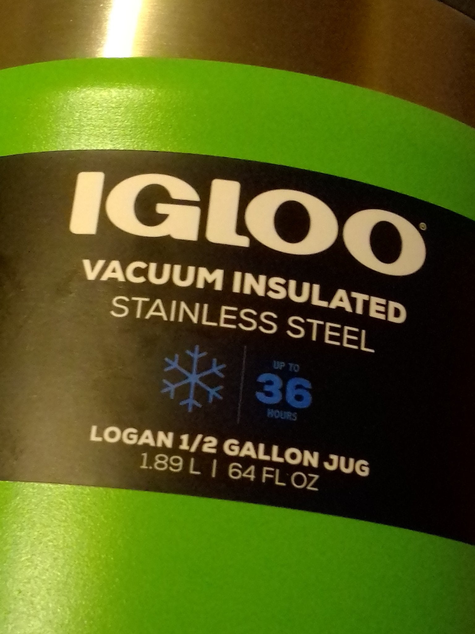Igloo 1/2 Gallon Stainless Steel Sports Cooler Drink Jug (Green) - Doylestreasures
