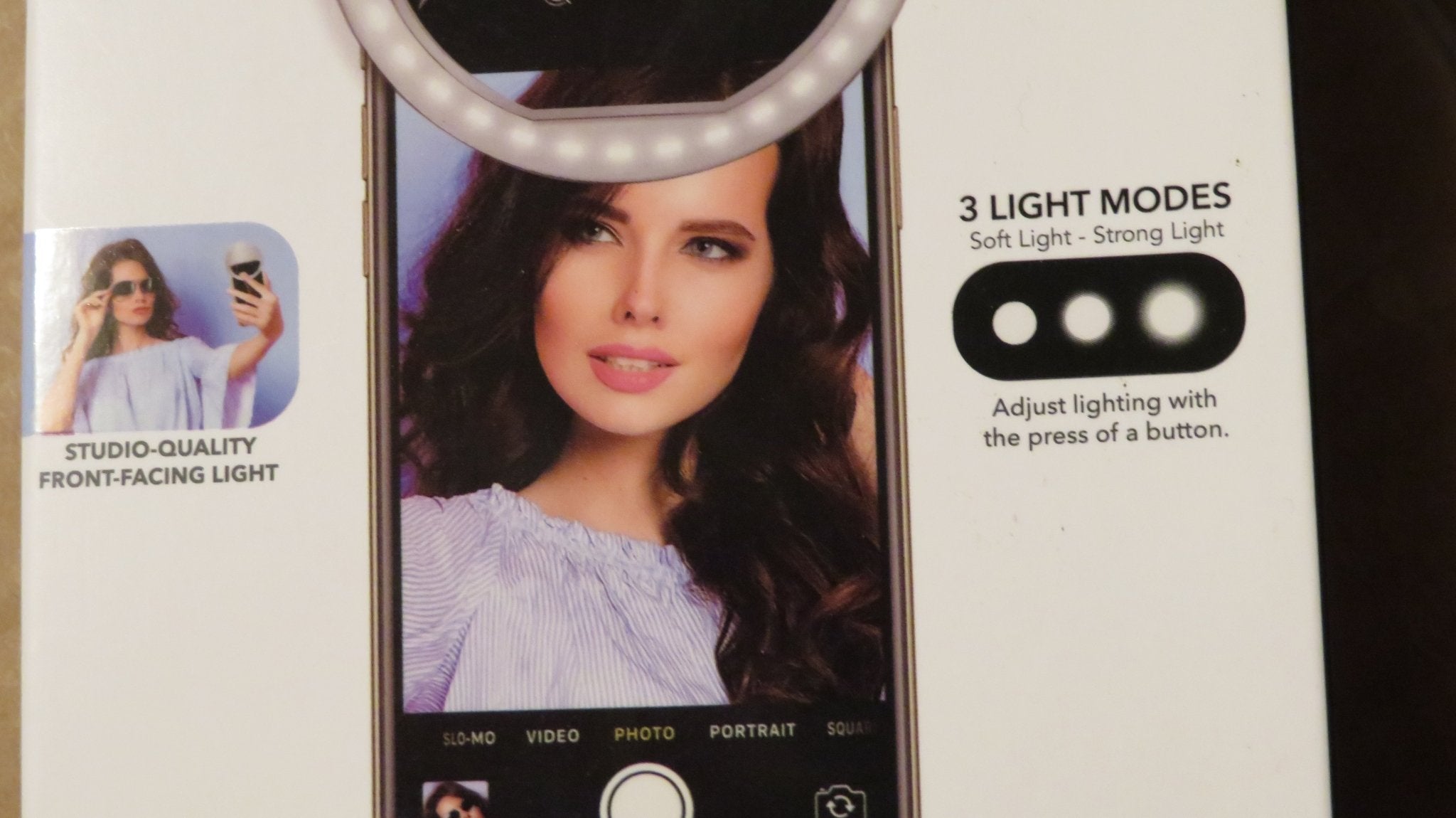 Primo Rechargeable LED Selfie Light in Silver - Doylestreasures