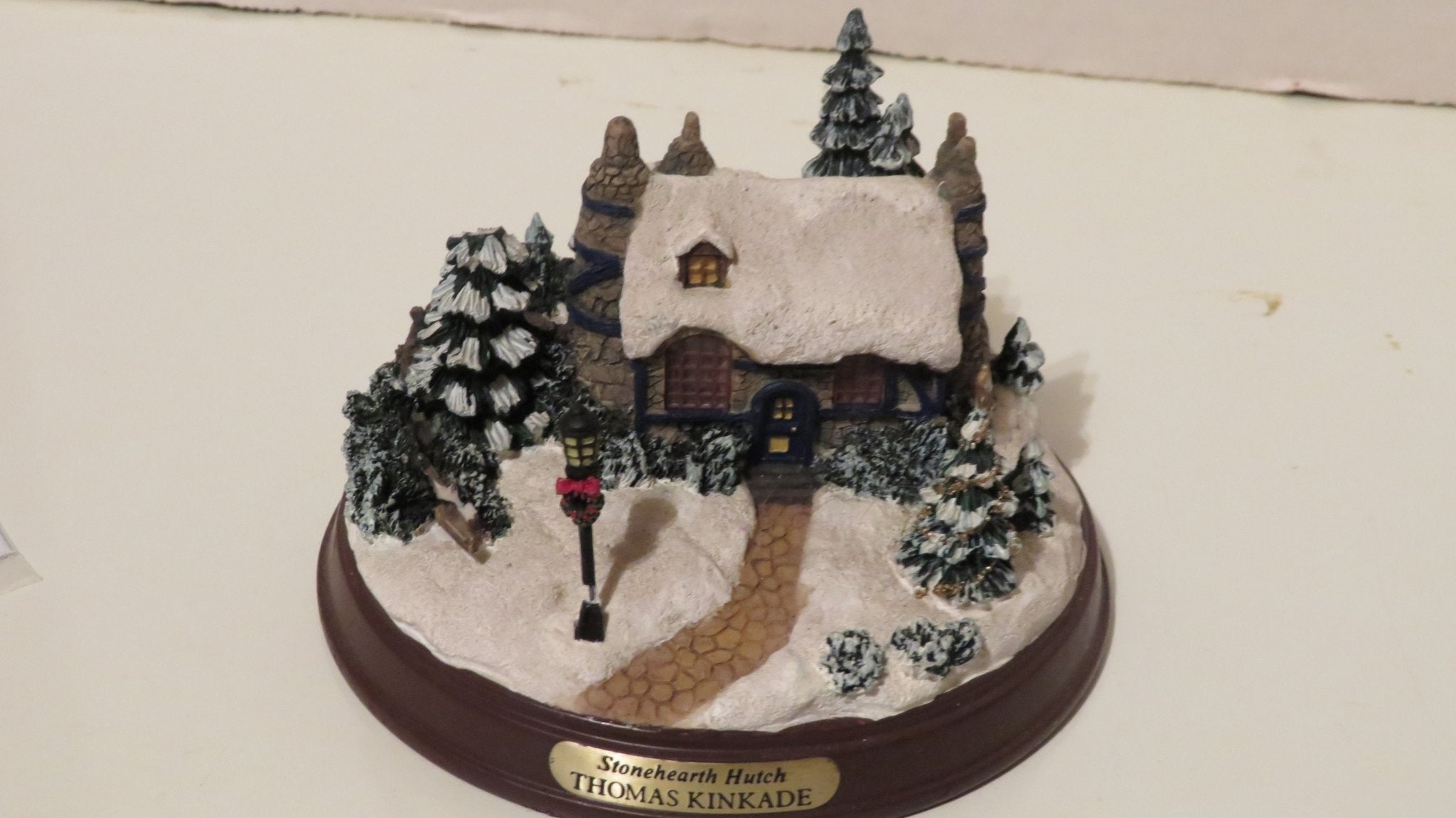 Thomas Kinkade Stonehearth Hutch Lighted Cottage - Doylestreasures