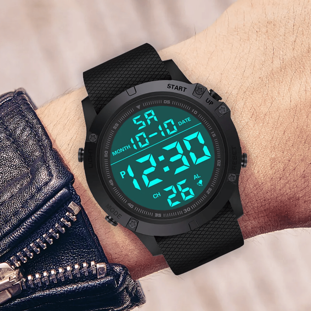 Waterproof Digital Sports Watch Military Tactical LED Backlight Wristwatch Men - Doylestreasures