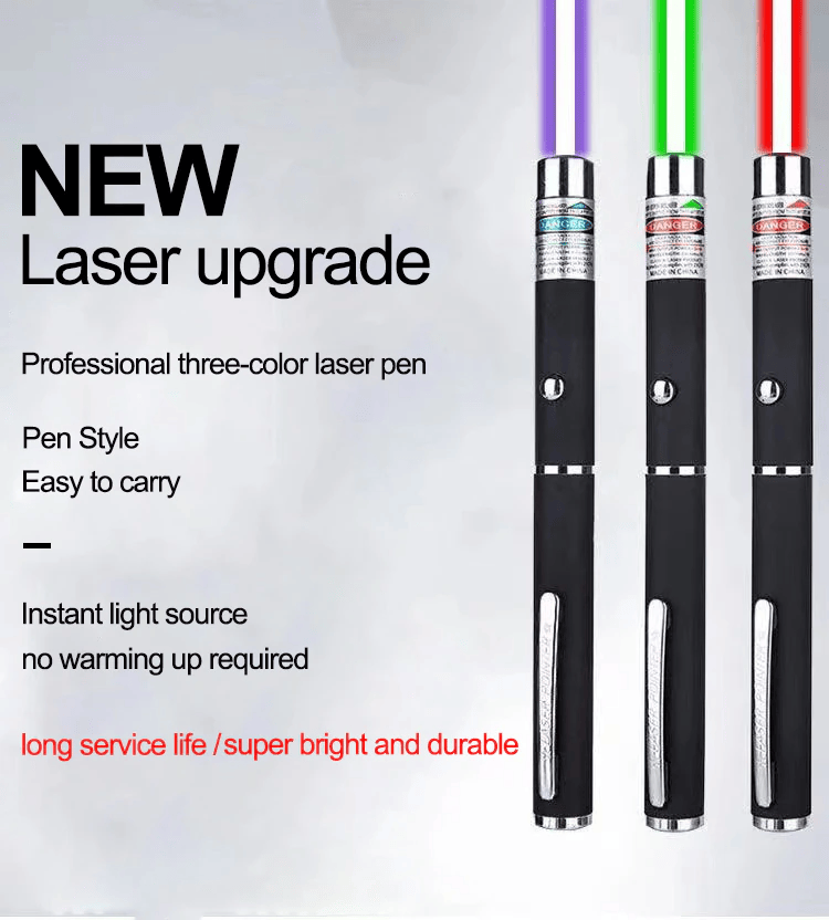 3 Packs 900Mile Laser Pointer Pen Green Blue Red Light Visible Beam Lazer - Doylestreasures