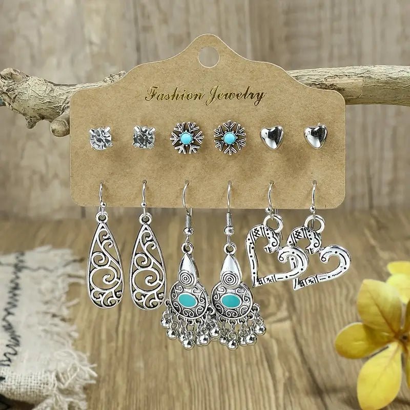 6 Pairs BOHO earrings - Doylestreasures