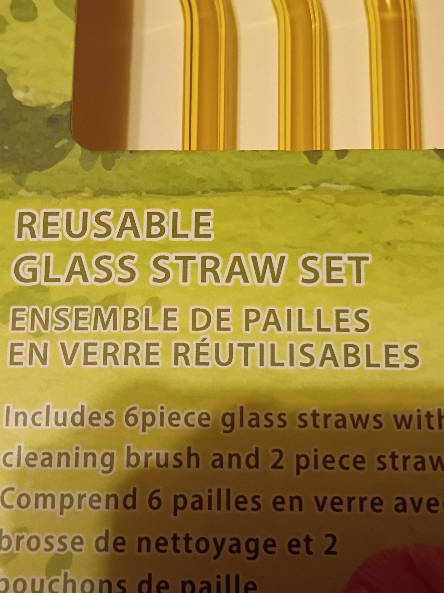 9 pcs Reuseable Glass Straw Set - Doylestreasures