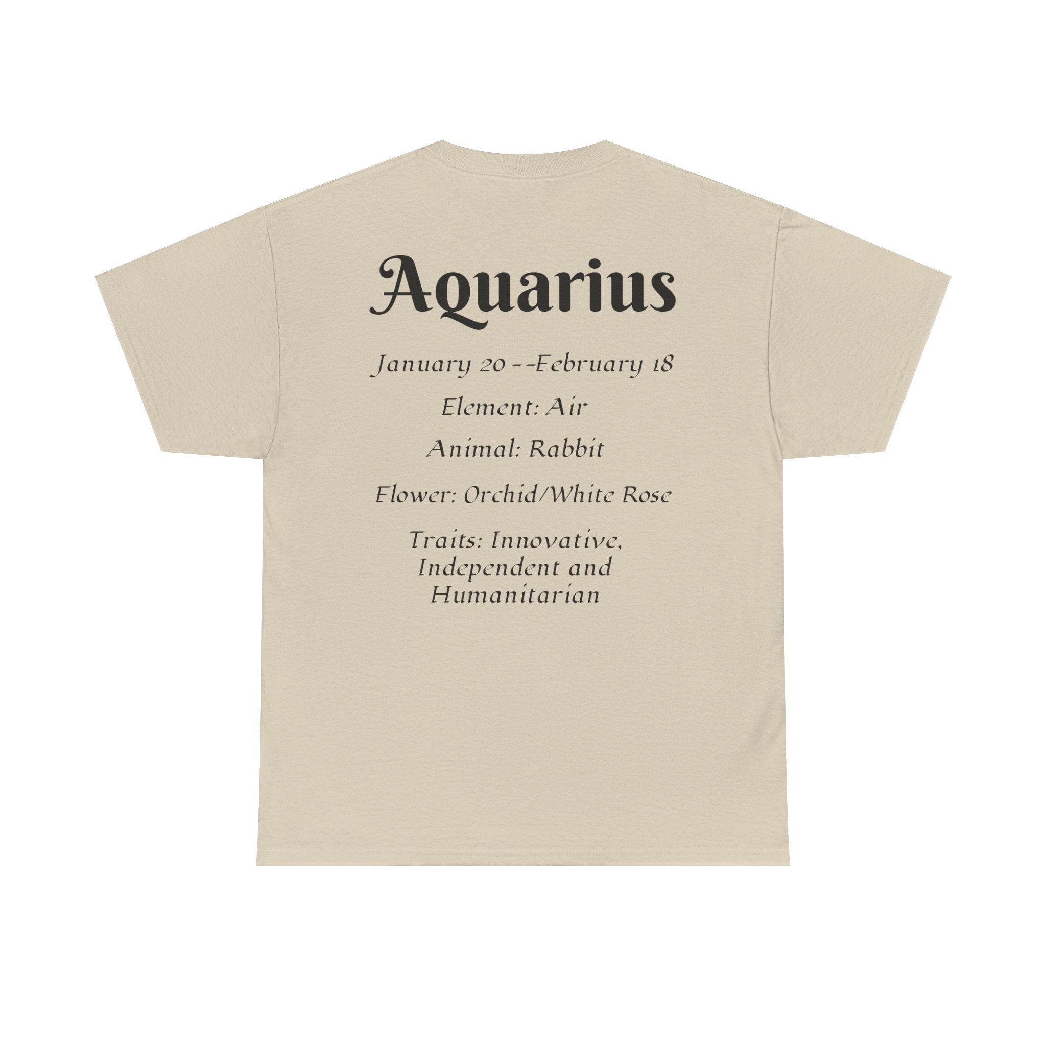 Aquarius Unisex Heavy Cotton Tee - Zodiac Shirt, Horoscope Gift, Astrology [...] - Doylestreasures