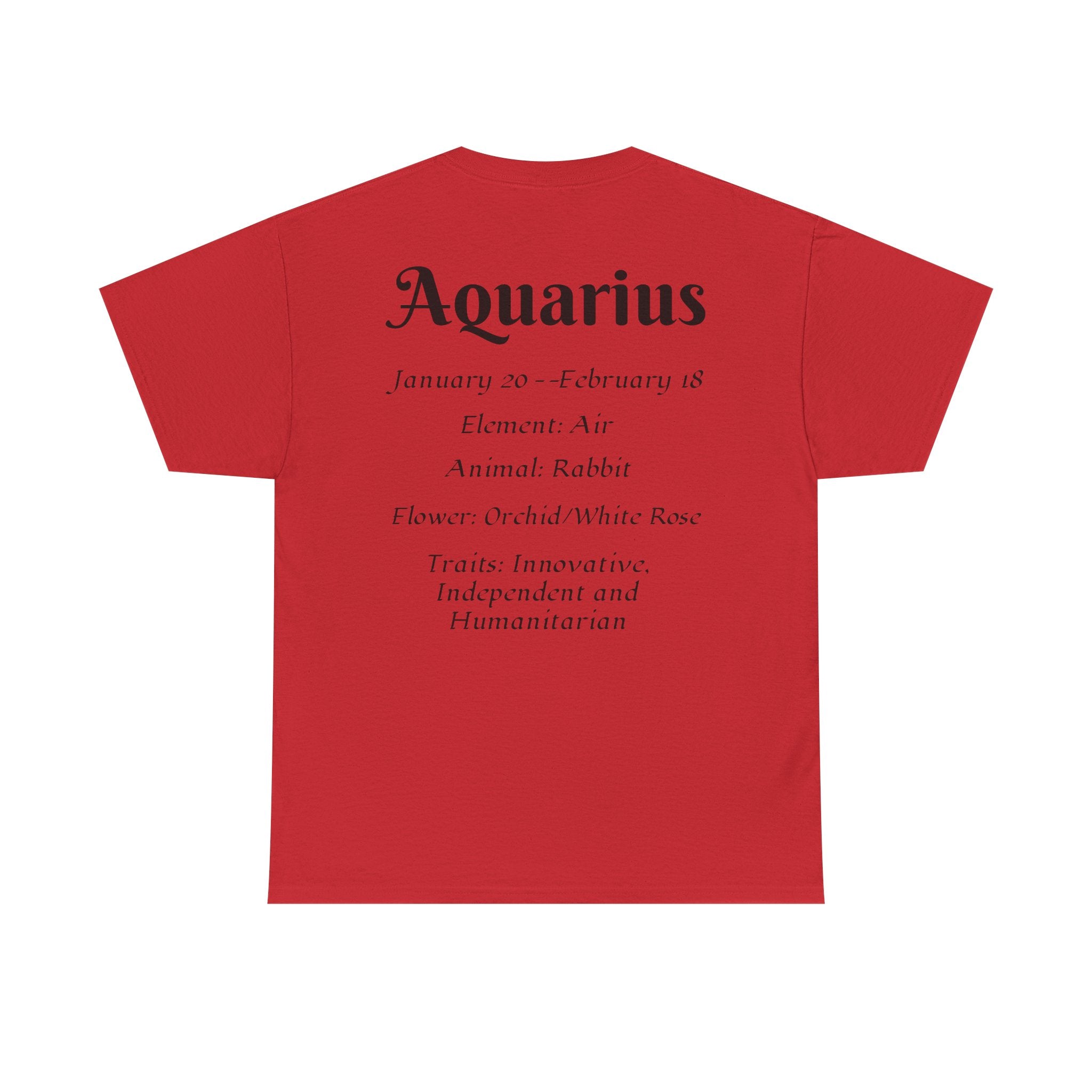 Aquarius Unisex Heavy Cotton Tee - Zodiac Shirt, Horoscope Gift, Astrology [...] - Doylestreasures