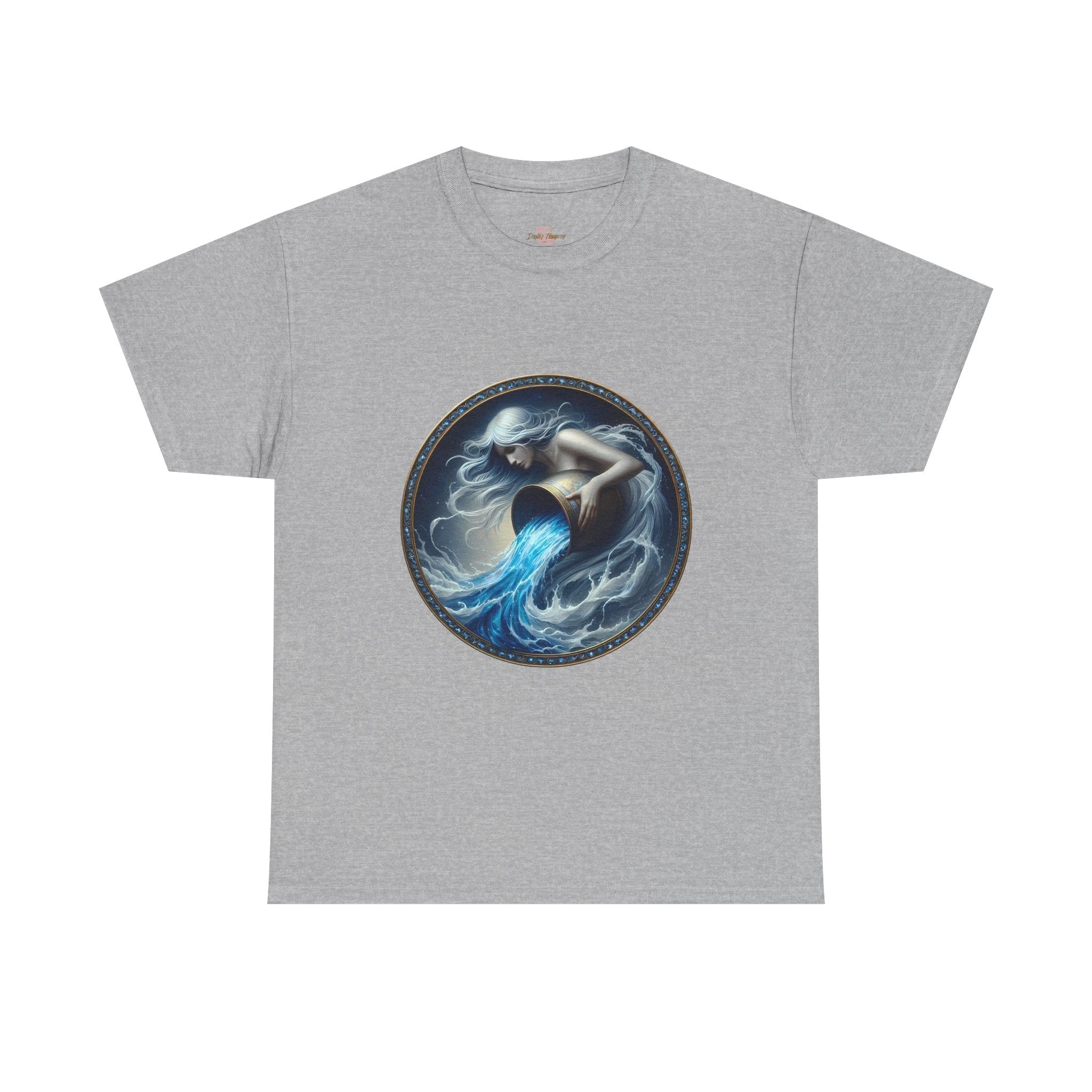 Aquarius Unisex Heavy Cotton Tee - Zodiac Shirt, Horoscope Gift, Astrology [...] - Doylestreasures