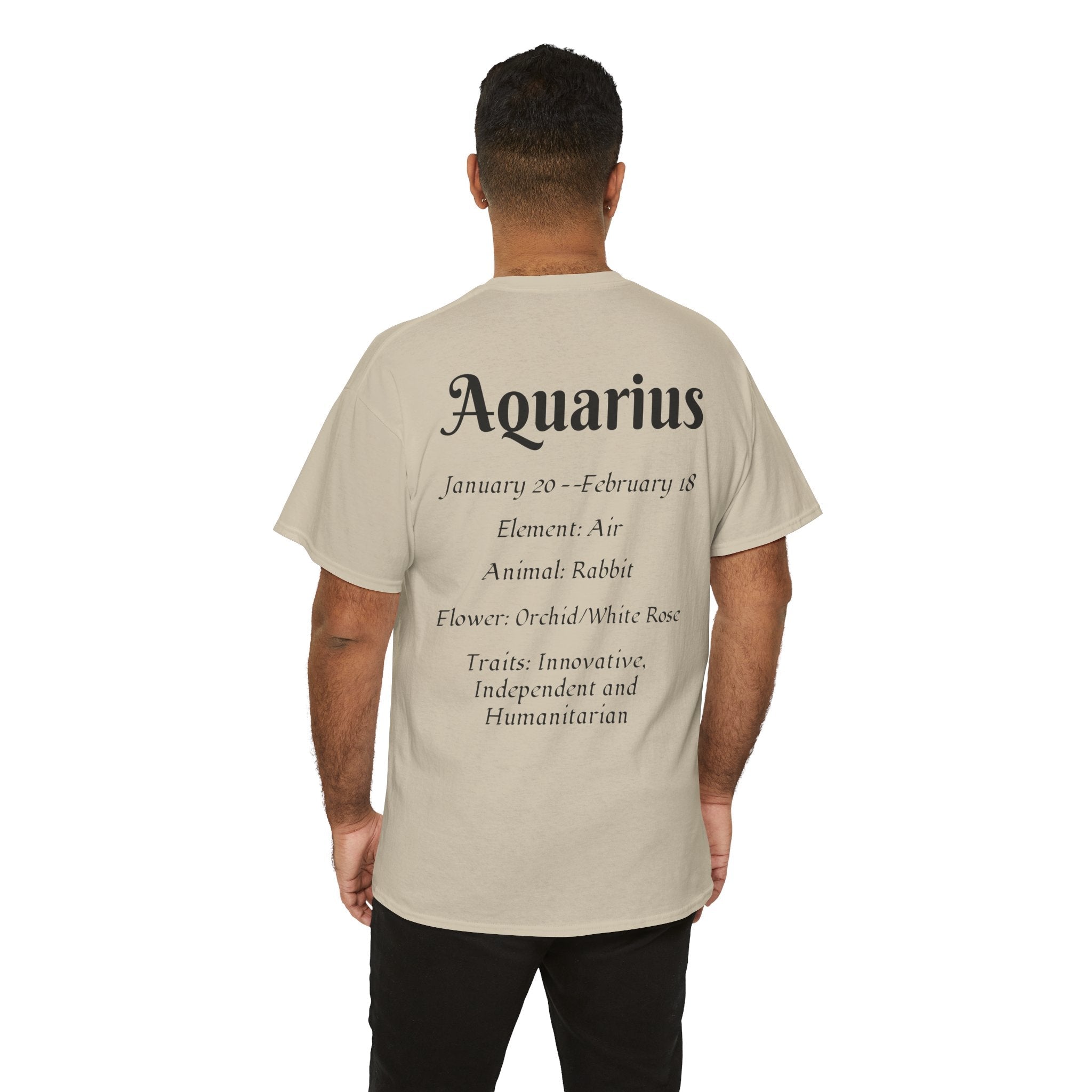 Aquarius Unisex Heavy Cotton Tee - Zodiac Shirt, Horoscope Gift, Astrology [...] - Doylestreasures