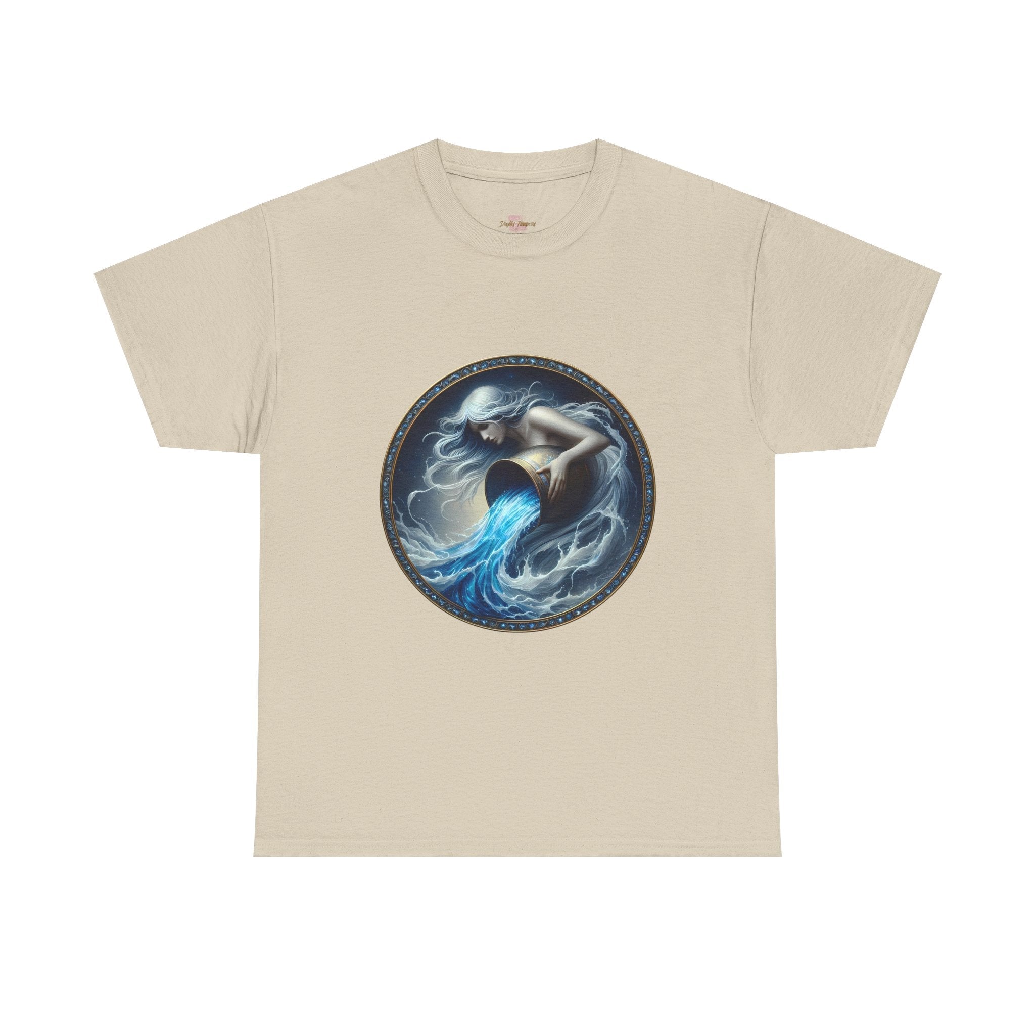 Aquarius Unisex Heavy Cotton Tee - Zodiac Shirt, Horoscope Gift, Astrology [...] - Doylestreasures