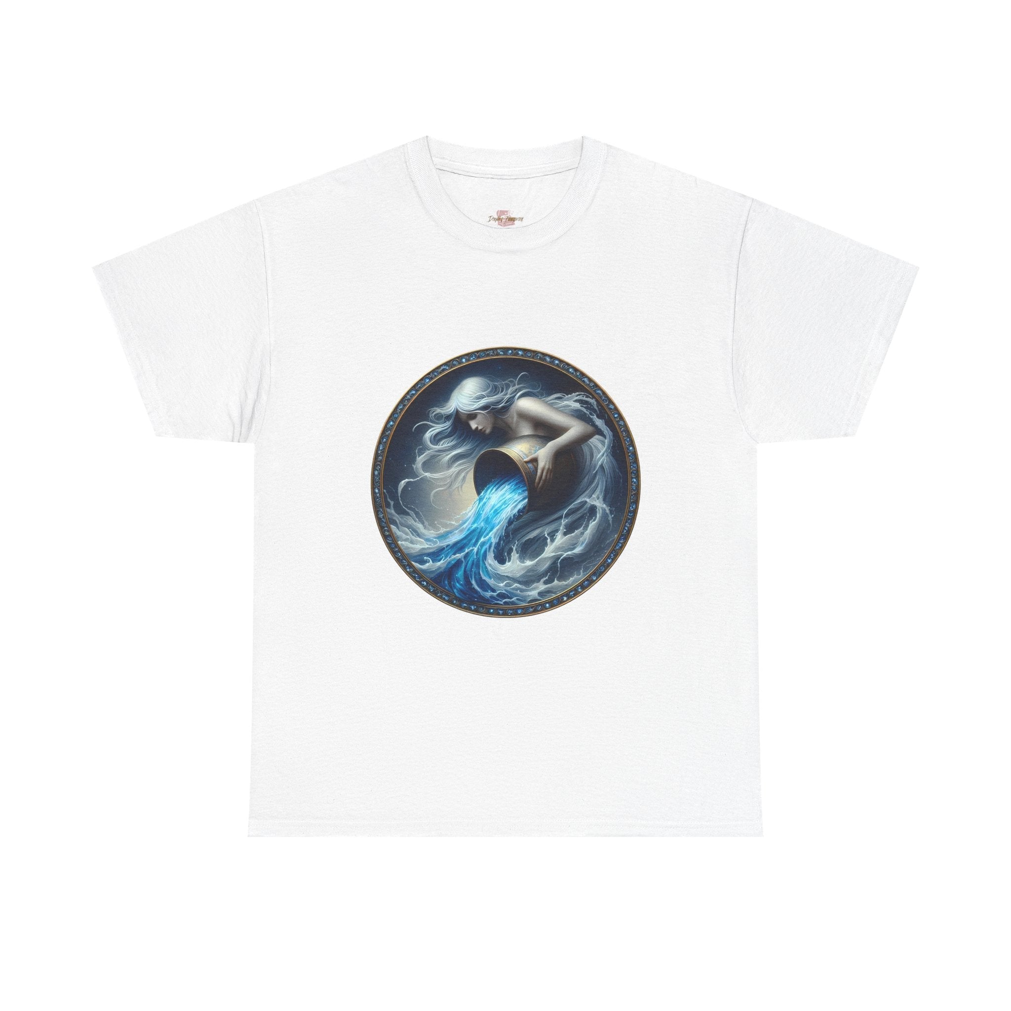 Aquarius Unisex Heavy Cotton Tee - Zodiac Shirt, Horoscope Gift, Astrology [...] - Doylestreasures