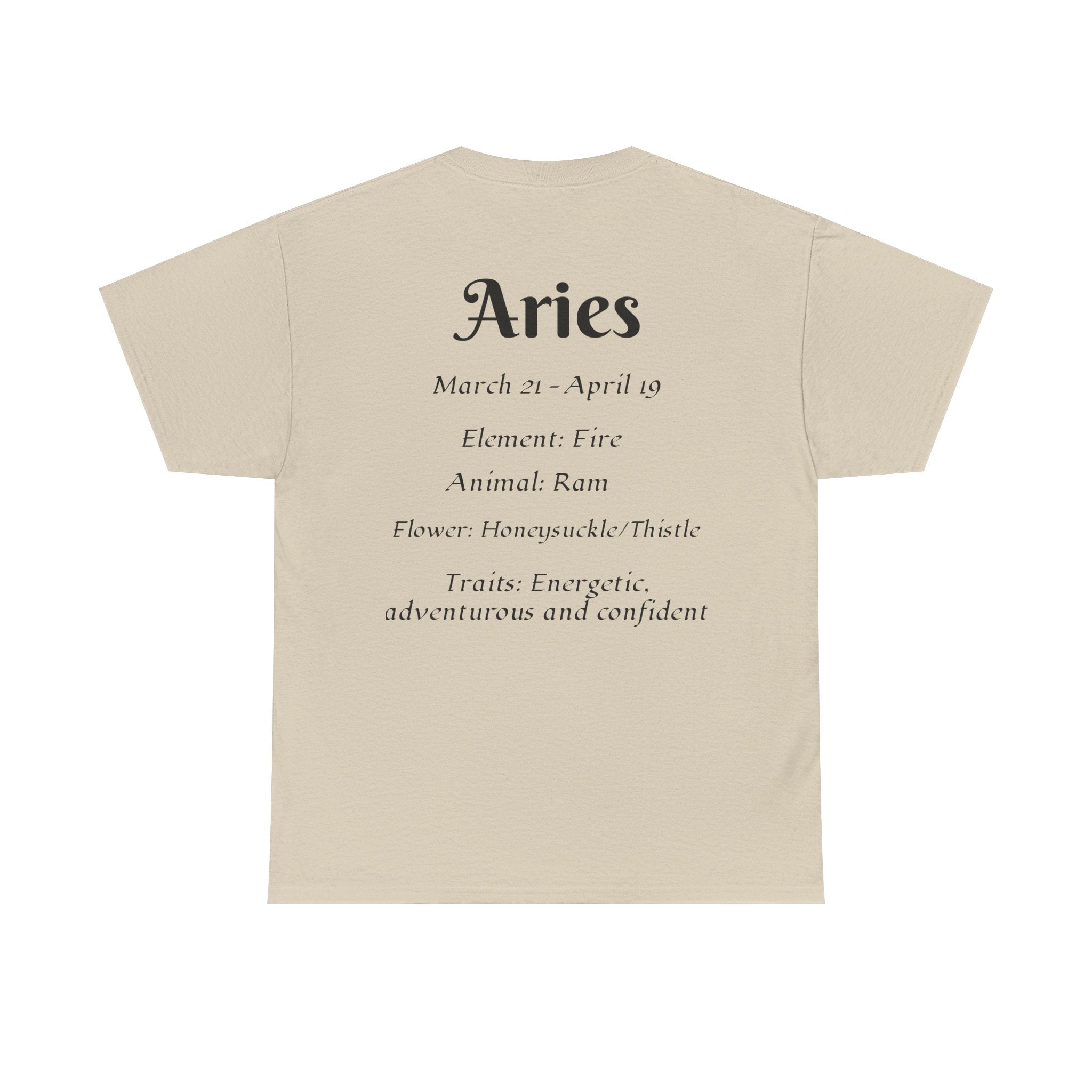 Aries Zodiac Unisex Heavy Cotton Tee, Astrology T-Shirt, Horoscope [...] - Doylestreasures