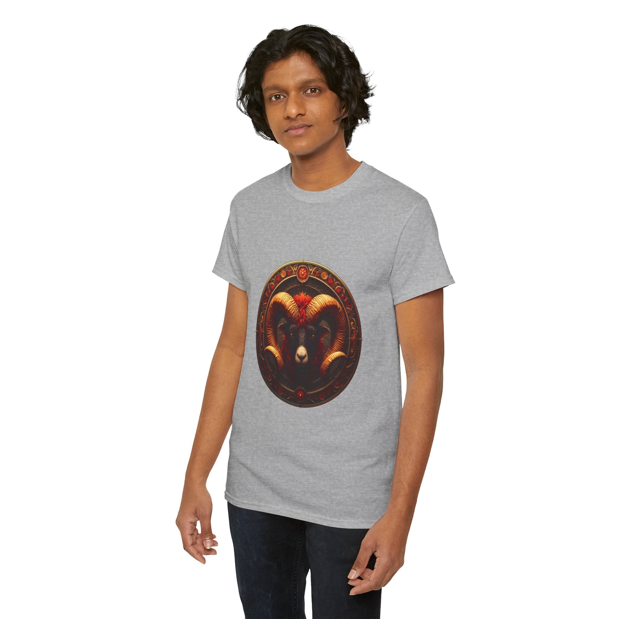 Aries Zodiac Unisex Heavy Cotton Tee, Astrology T-Shirt, Horoscope [...] - Doylestreasures