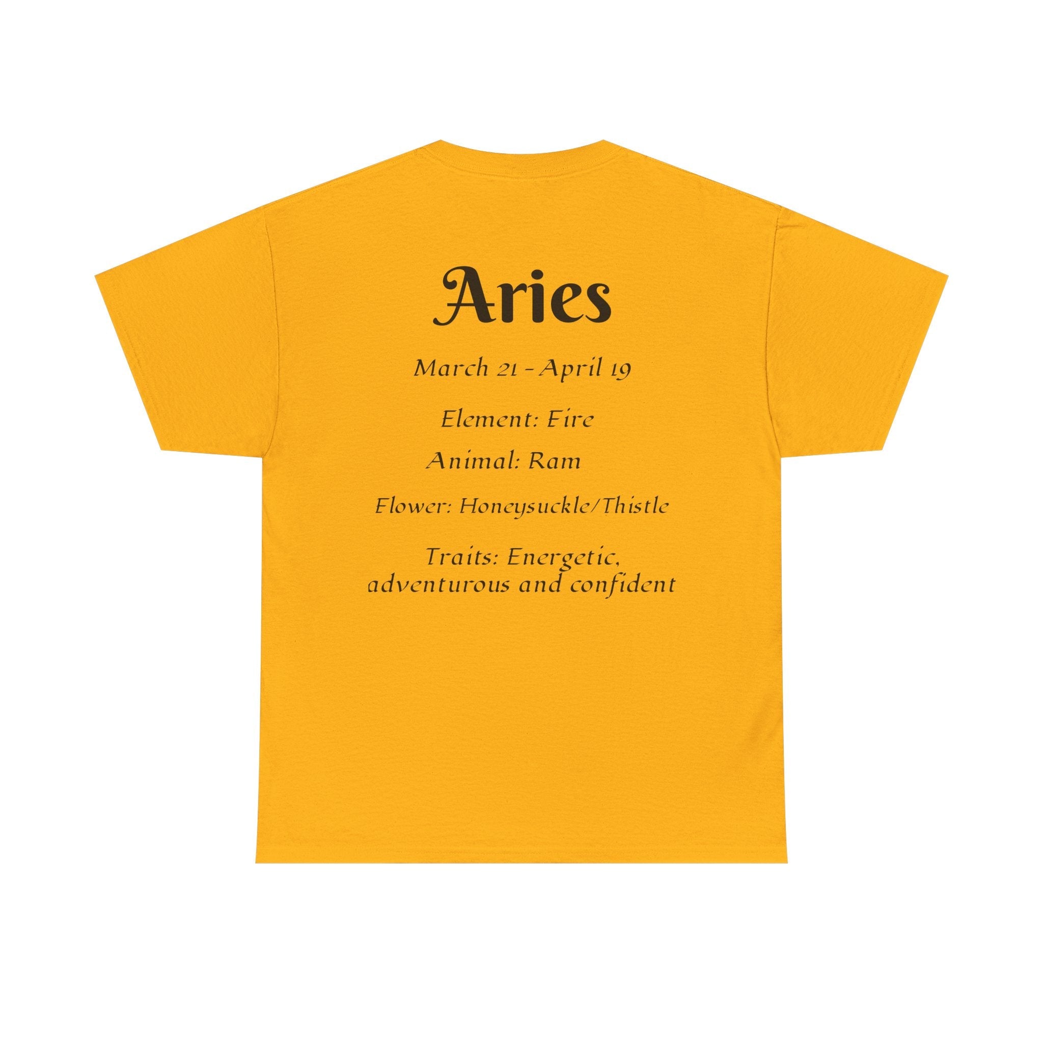 Aries Zodiac Unisex Heavy Cotton Tee, Astrology T-Shirt, Horoscope [...] - Doylestreasures