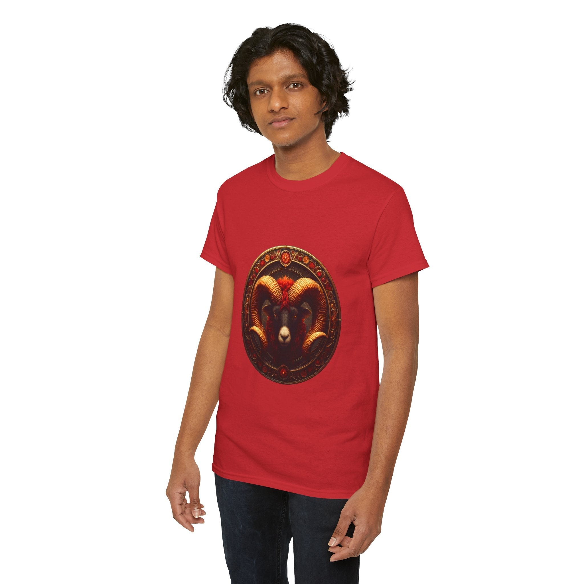 Aries Zodiac Unisex Heavy Cotton Tee, Astrology T-Shirt, Horoscope [...] - Doylestreasures