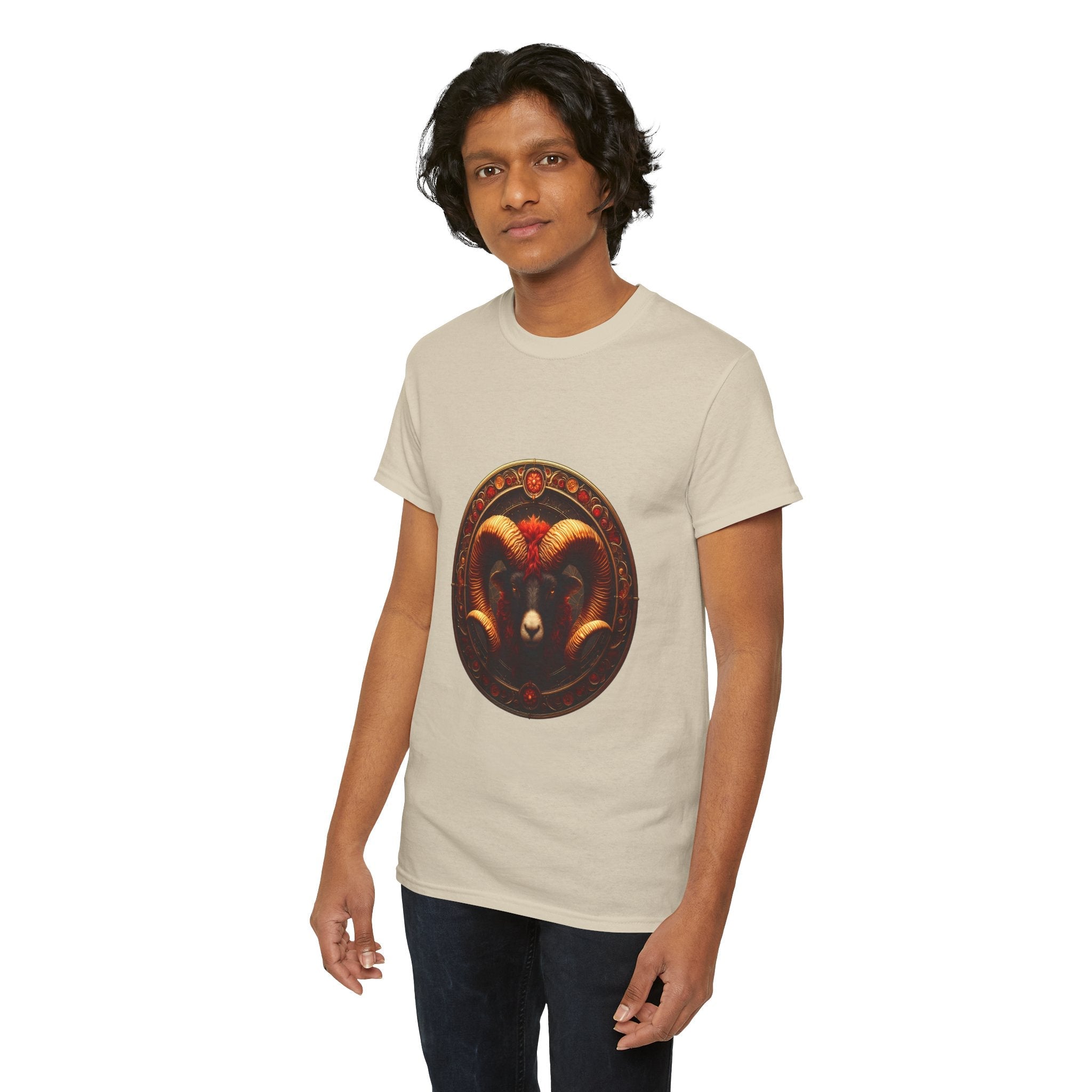 Aries Zodiac Unisex Heavy Cotton Tee, Astrology T-Shirt, Horoscope [...] - Doylestreasures