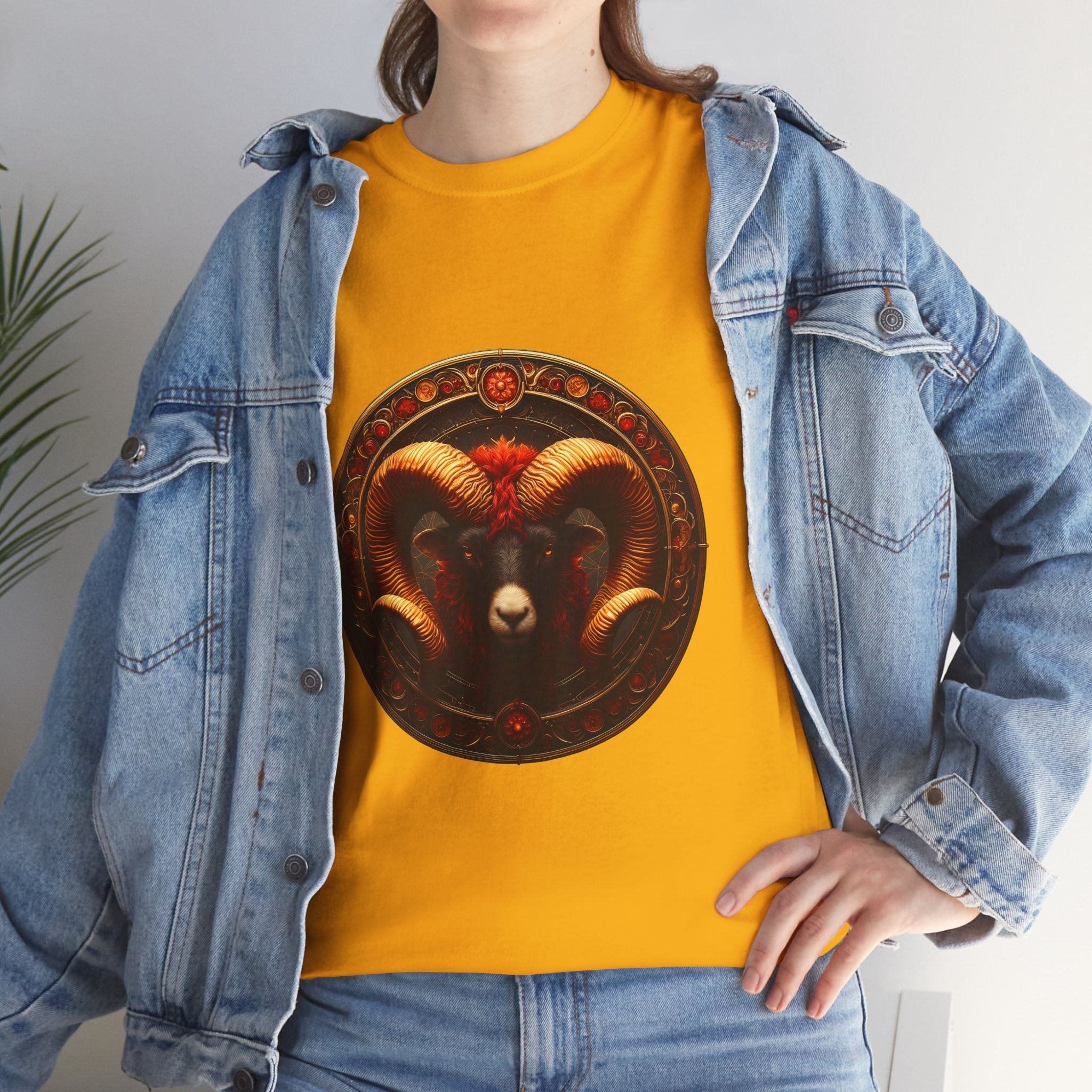 Aries Zodiac Unisex Heavy Cotton Tee, Astrology T-Shirt, Horoscope [...] - Doylestreasures