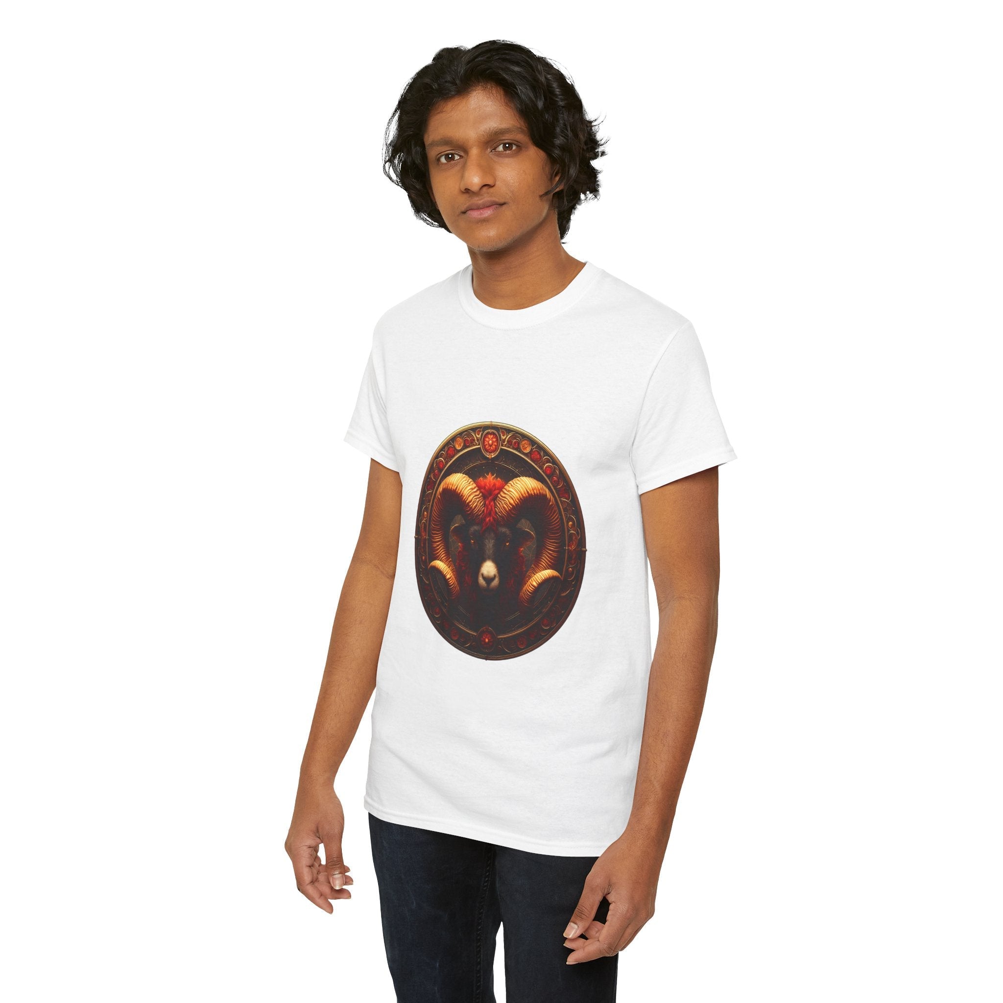 Aries Zodiac Unisex Heavy Cotton Tee, Astrology T-Shirt, Horoscope [...] - Doylestreasures