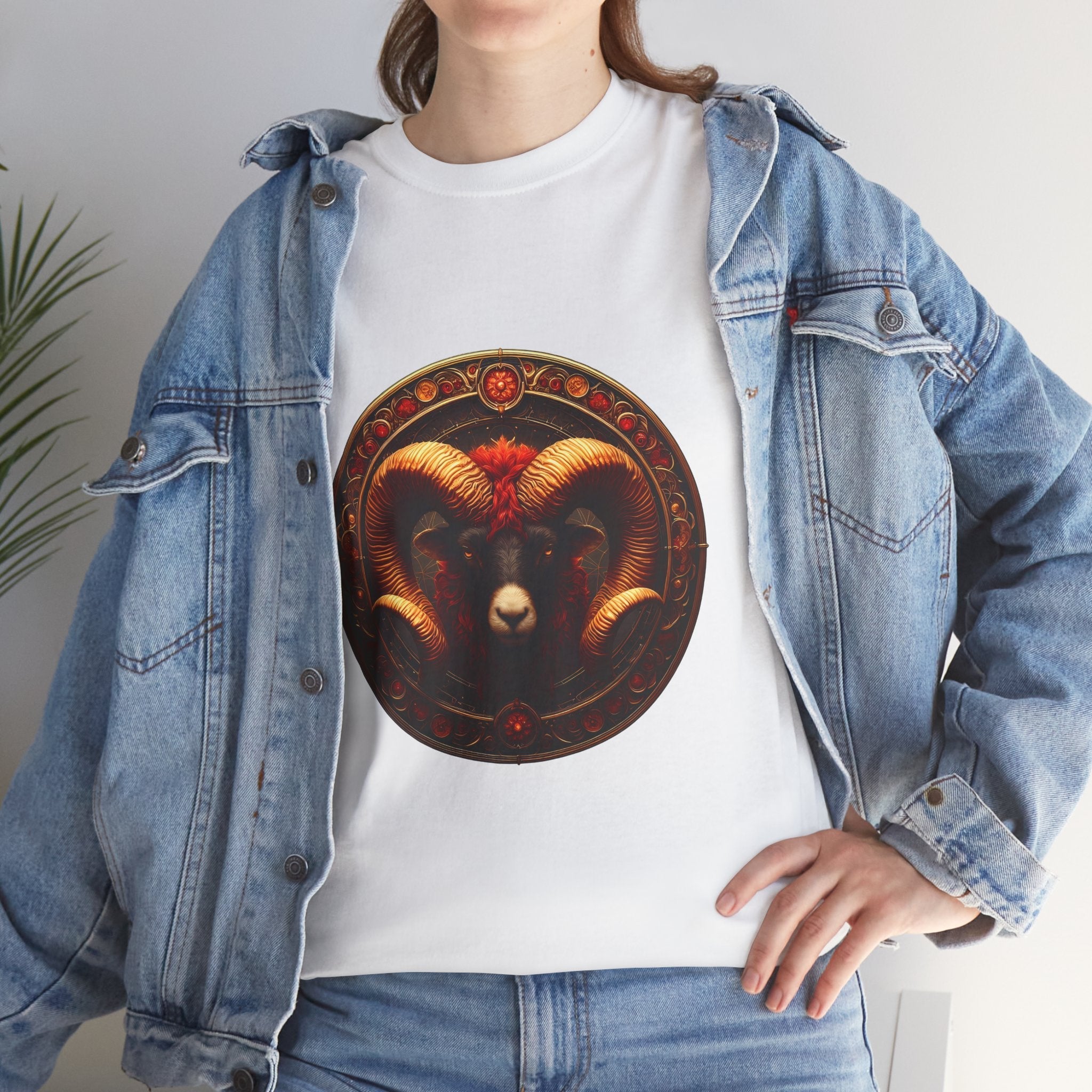 Aries Zodiac Unisex Heavy Cotton Tee, Astrology T-Shirt, Horoscope [...] - Doylestreasures