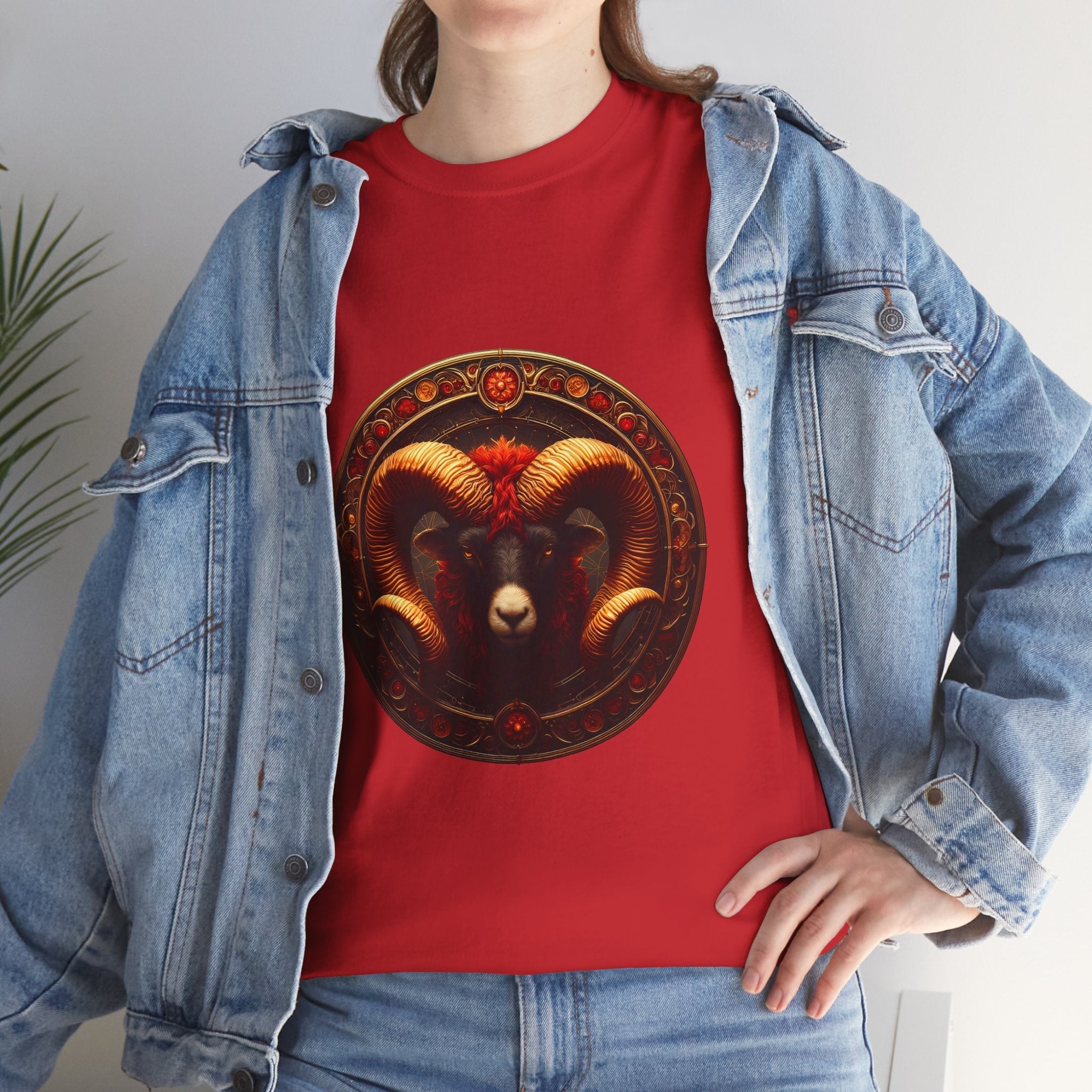 Aries Zodiac Unisex Heavy Cotton Tee, Astrology T-Shirt, Horoscope [...] - Doylestreasures