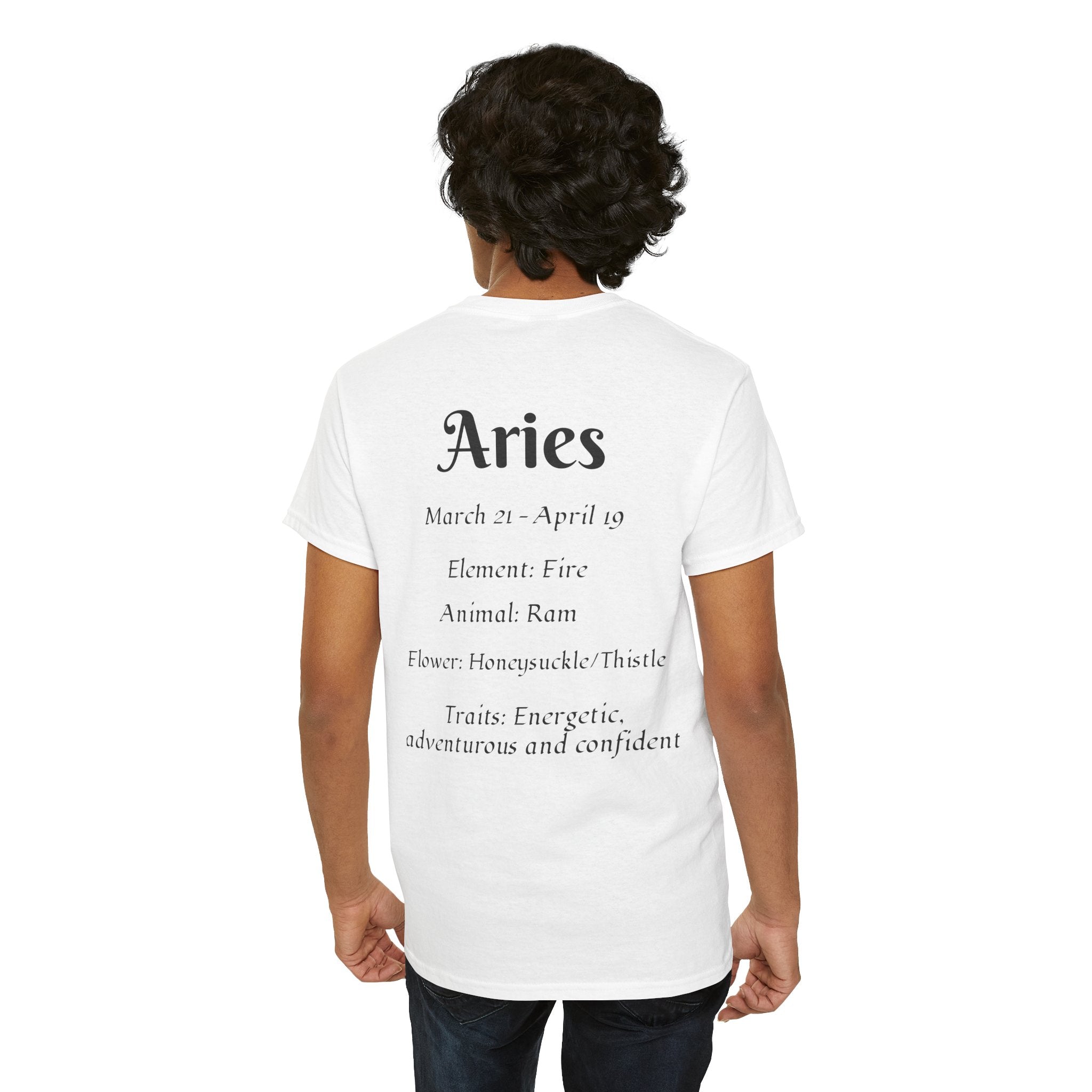Aries Zodiac Unisex Heavy Cotton Tee, Astrology T-Shirt, Horoscope [...] - Doylestreasures