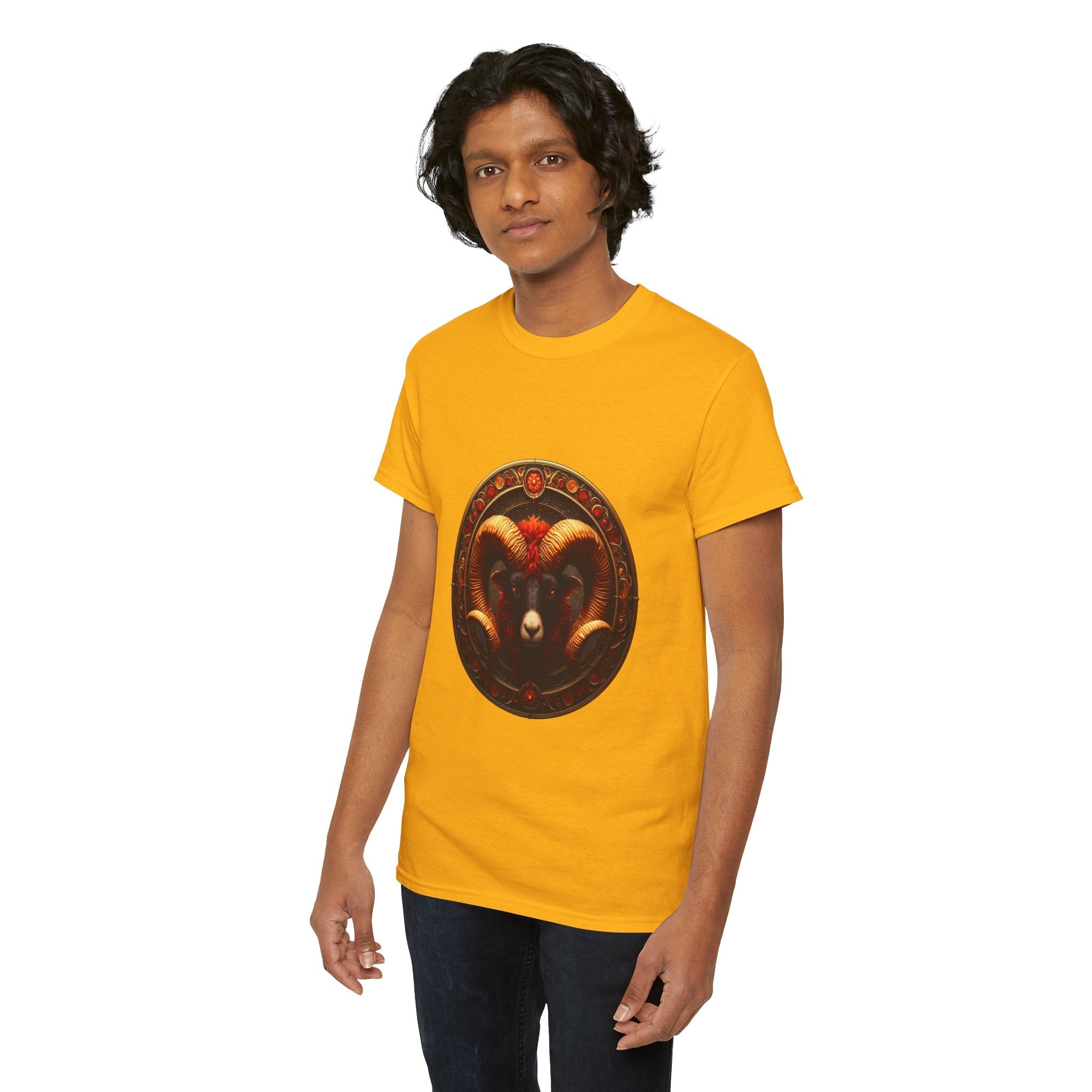 Aries Zodiac Unisex Heavy Cotton Tee, Astrology T-Shirt, Horoscope [...] - Doylestreasures