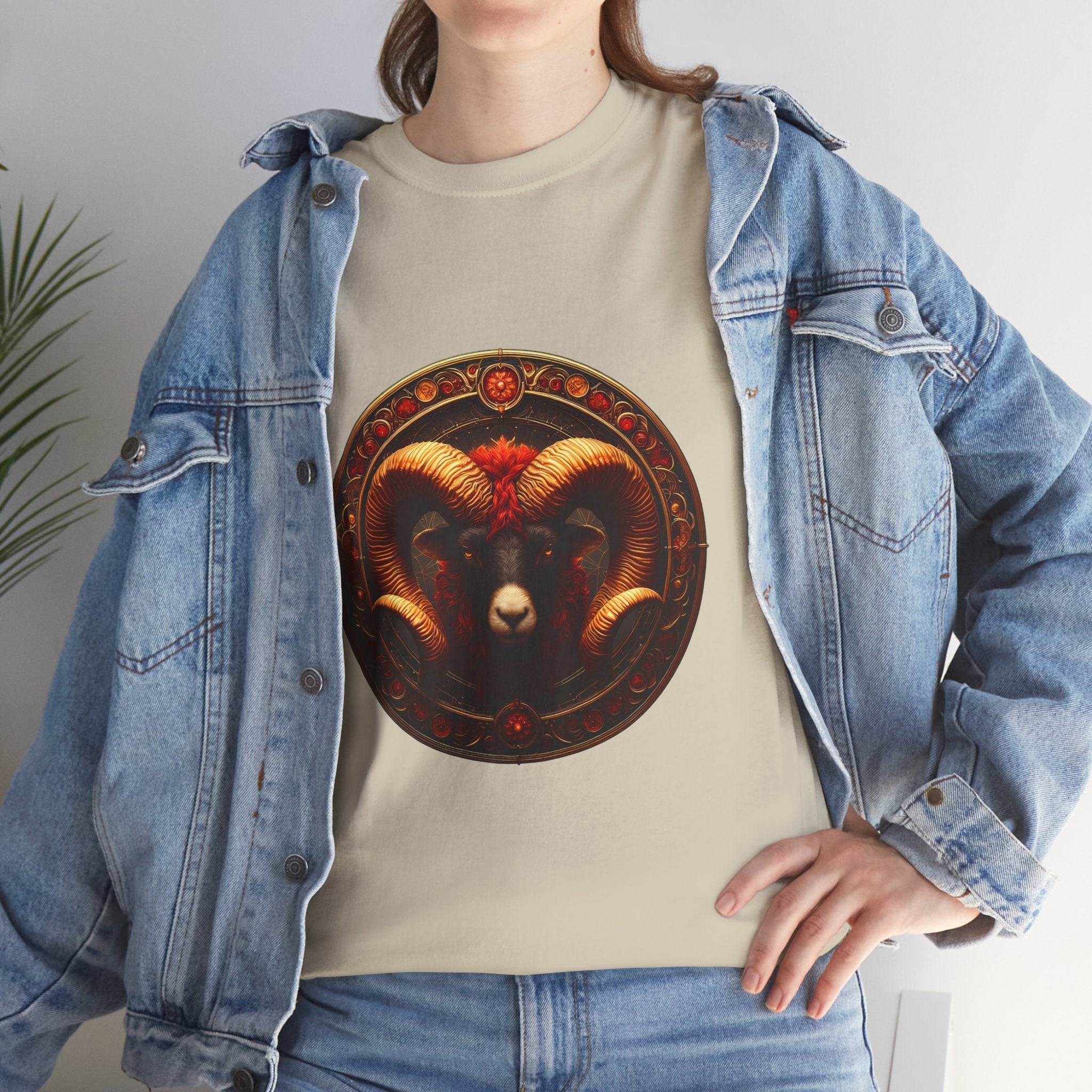 Aries Zodiac Unisex Heavy Cotton Tee, Astrology T-Shirt, Horoscope [...] - Doylestreasures