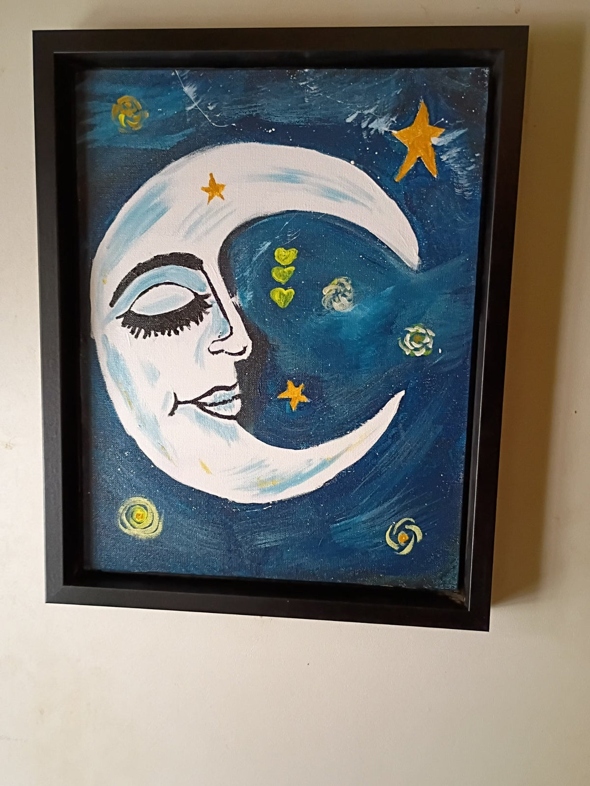 Bohemian Moon Painting (Framed and signed) - Doylestreasures