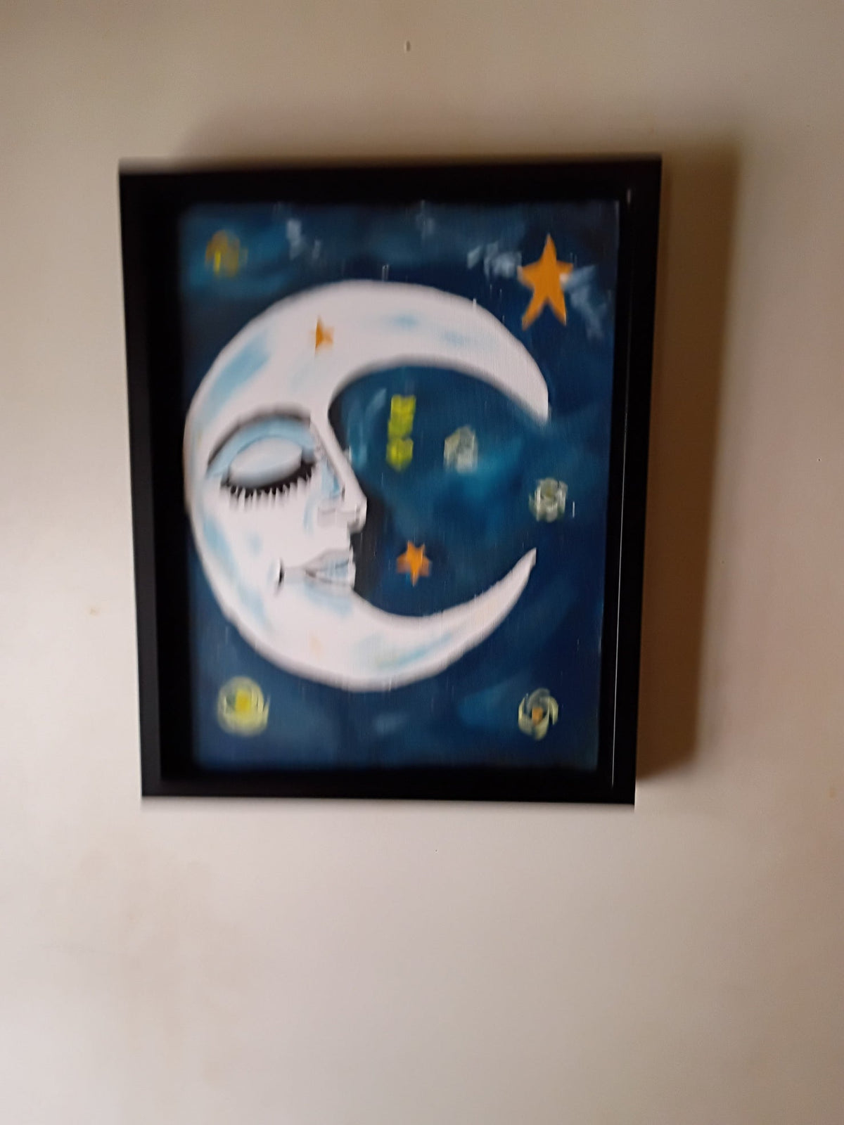 Bohemian Moon Painting (Framed and signed) - Doylestreasures