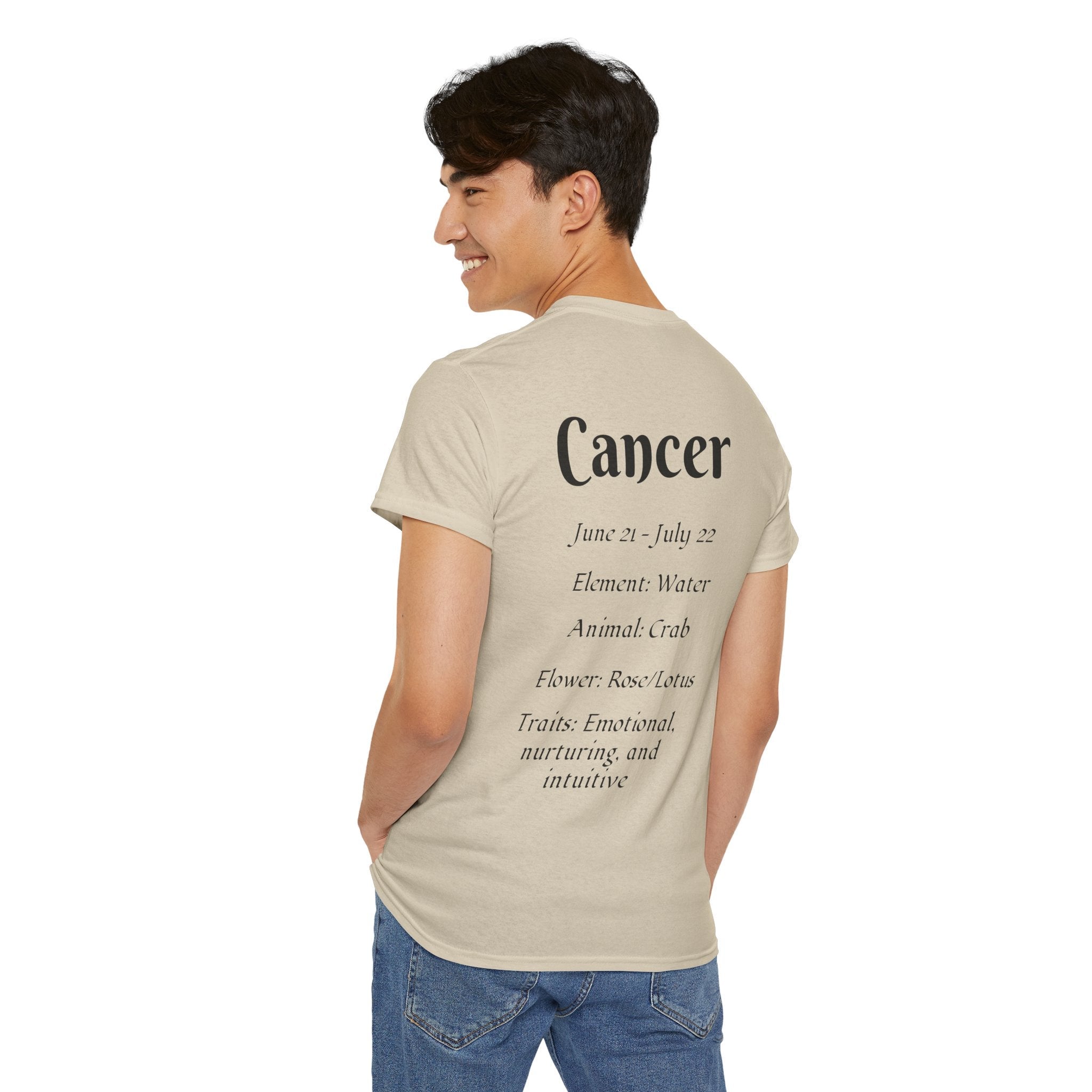 Cancer Zodiac Unisex Heavy Cotton Tee, Astrology Shirt, Horoscope Tee, [...] - Doylestreasures