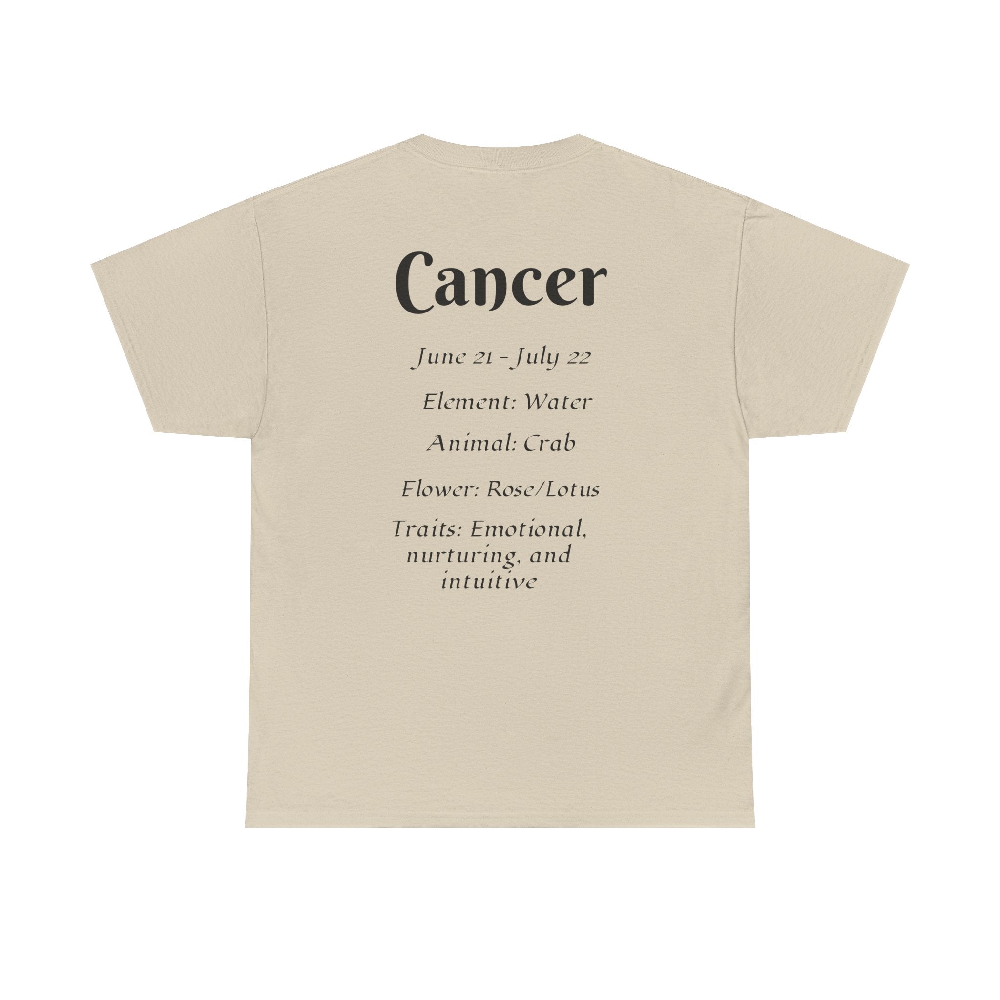 Cancer Zodiac Unisex Heavy Cotton Tee, Astrology Shirt, Horoscope Tee, [...] - Doylestreasures