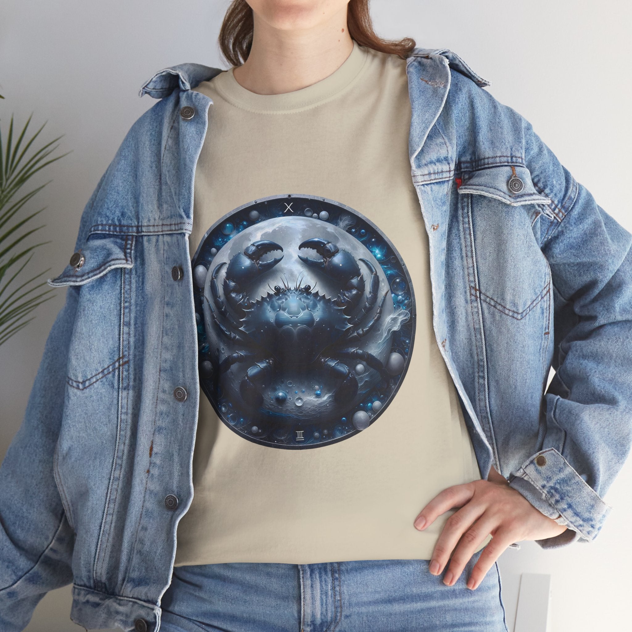 Cancer Zodiac Unisex Heavy Cotton Tee, Astrology Shirt, Horoscope Tee, [...] - Doylestreasures