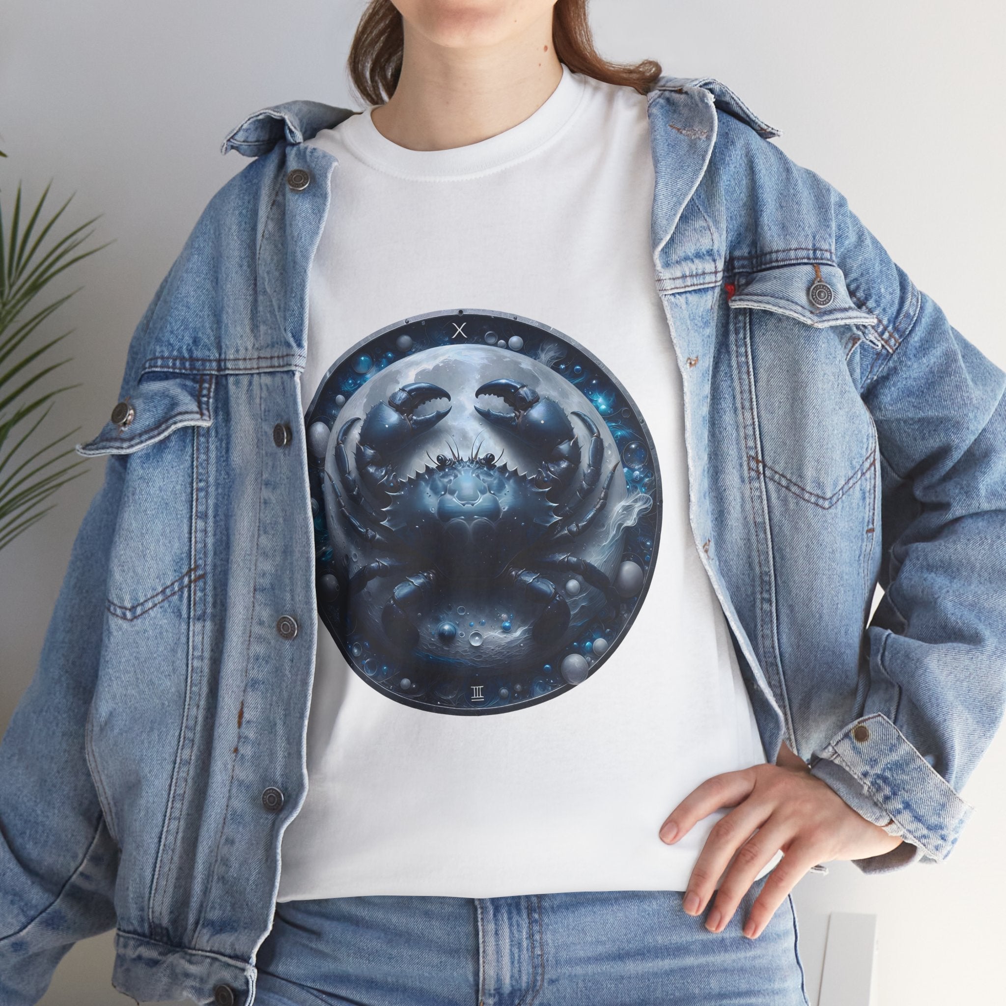 Cancer Zodiac Unisex Heavy Cotton Tee, Astrology Shirt, Horoscope Tee, [...] - Doylestreasures