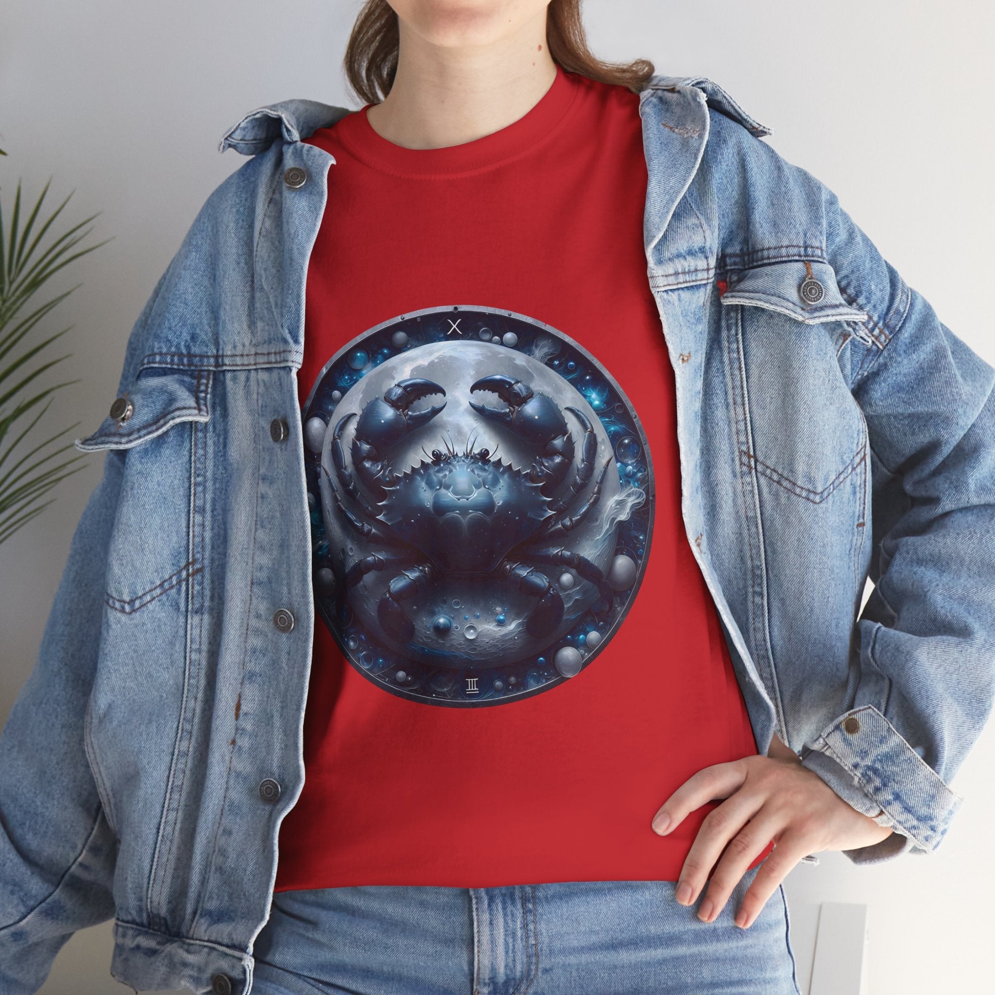 Cancer Zodiac Unisex Heavy Cotton Tee, Astrology Shirt, Horoscope Tee, [...] - Doylestreasures