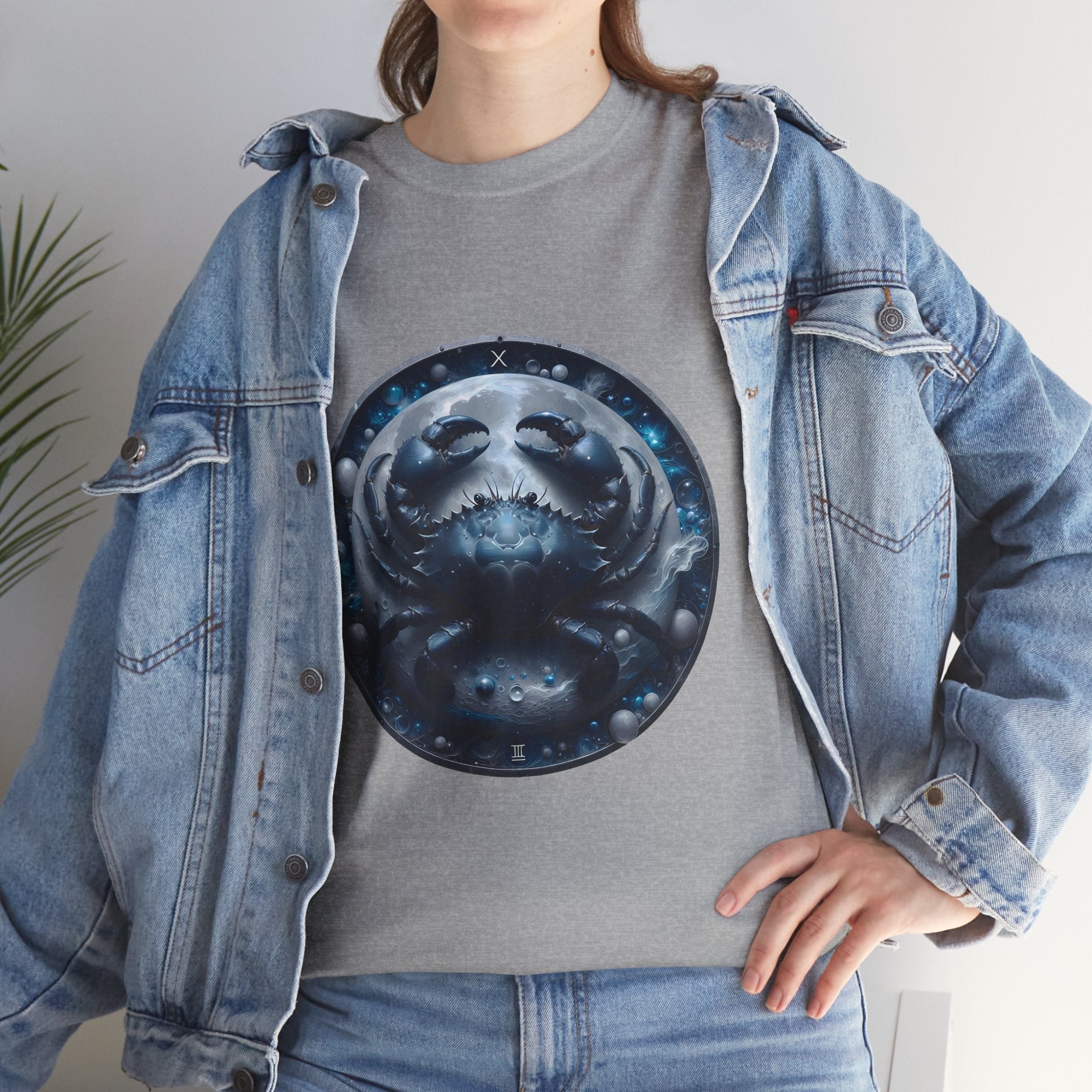 Cancer Zodiac Unisex Heavy Cotton Tee, Astrology Shirt, Horoscope Tee, [...] - Doylestreasures