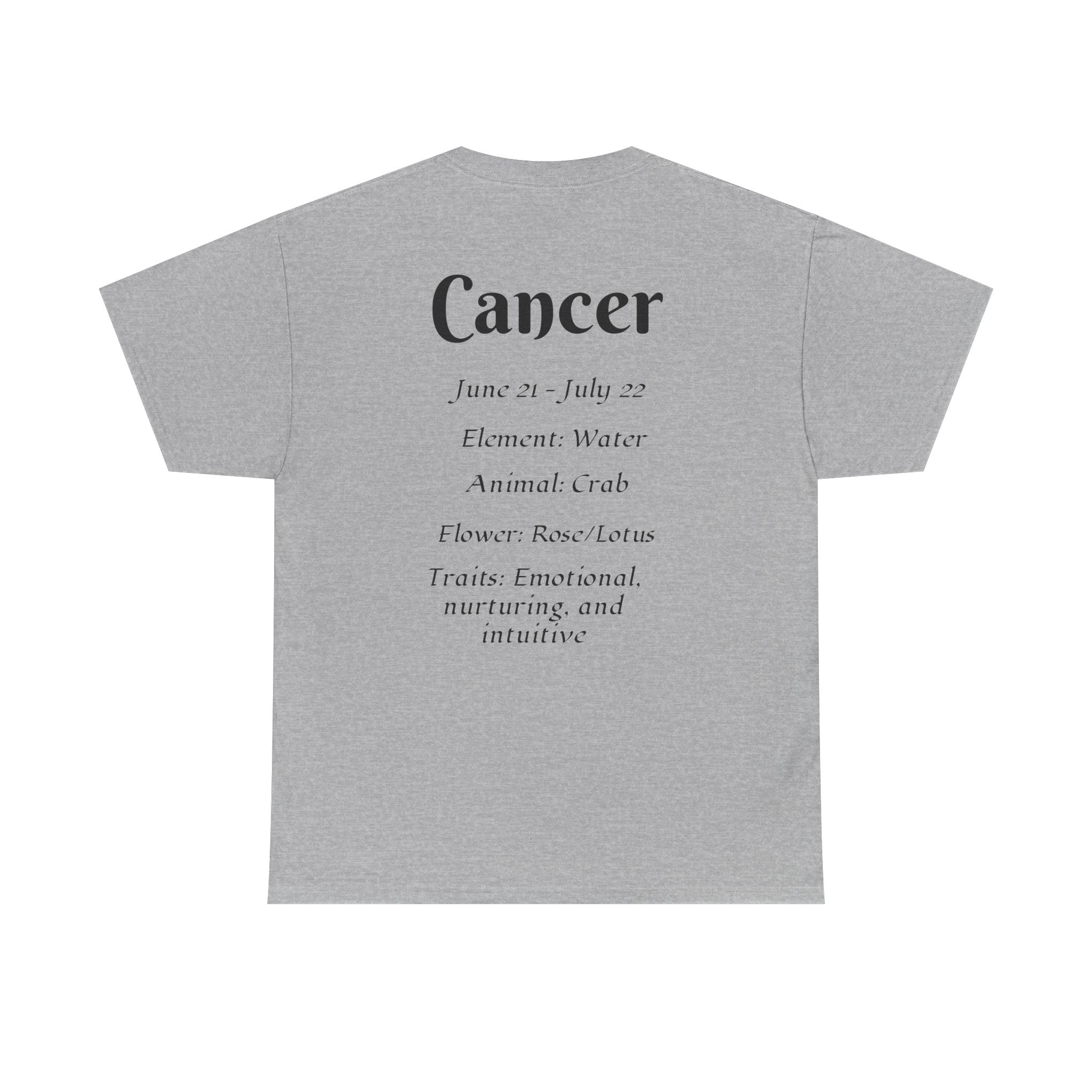 Cancer Zodiac Unisex Heavy Cotton Tee, Astrology Shirt, Horoscope Tee, [...] - Doylestreasures